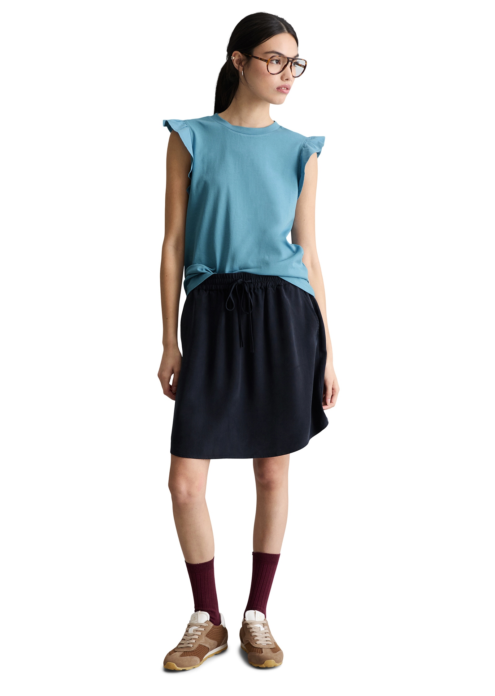 Marc O'Polo DENIM T-Shirt »aus Material-Mix«