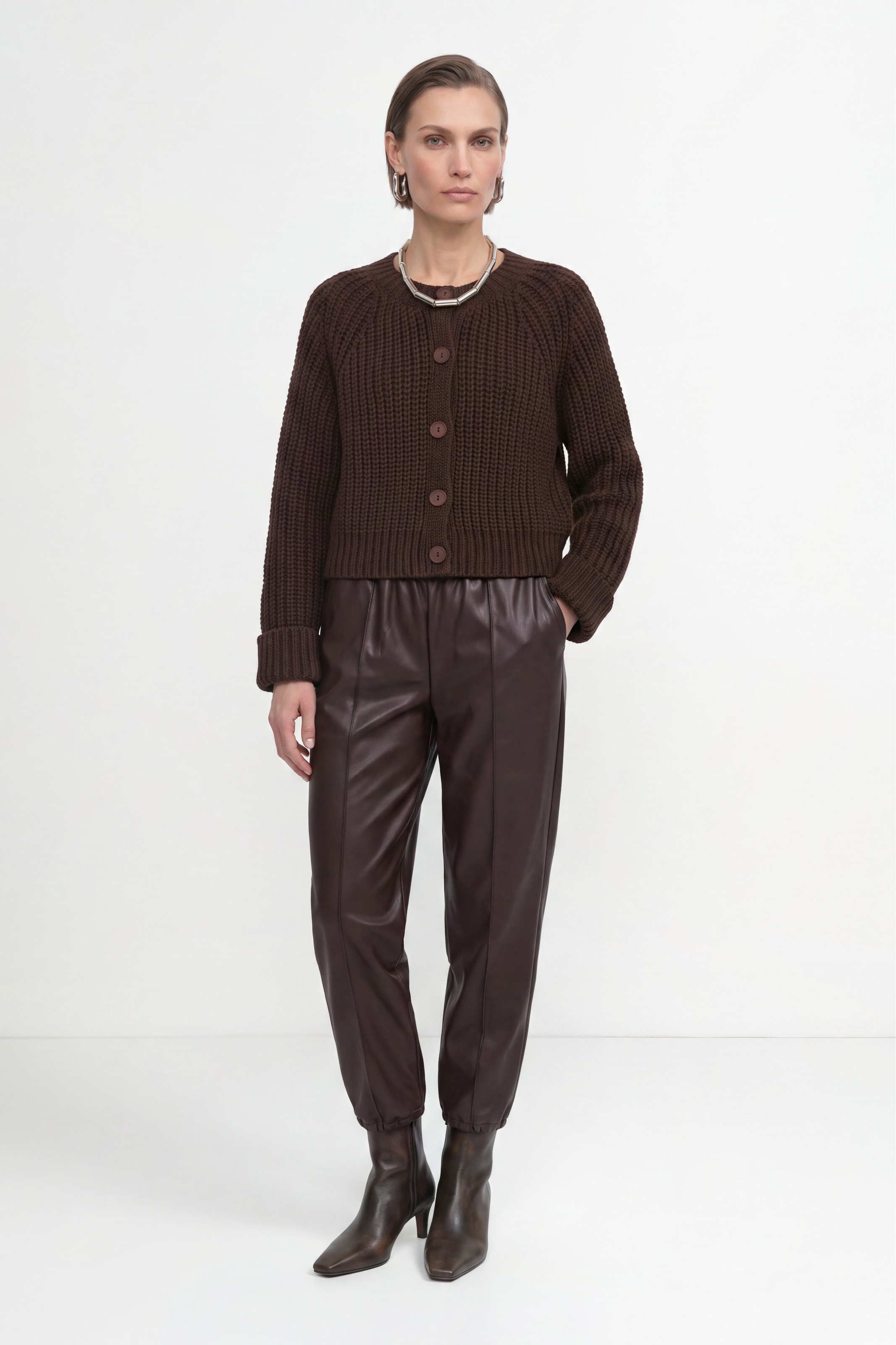 RICHROYAL Strickjacke Regular fit mit Rundhalsausschnitt