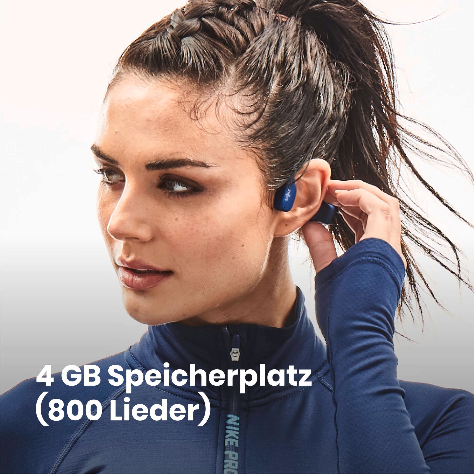 Shokz Open-Ear-Kopfhörer »OpenSwim + Cooling Towel«, integrierter MP3-Player und 4 GB Speicher