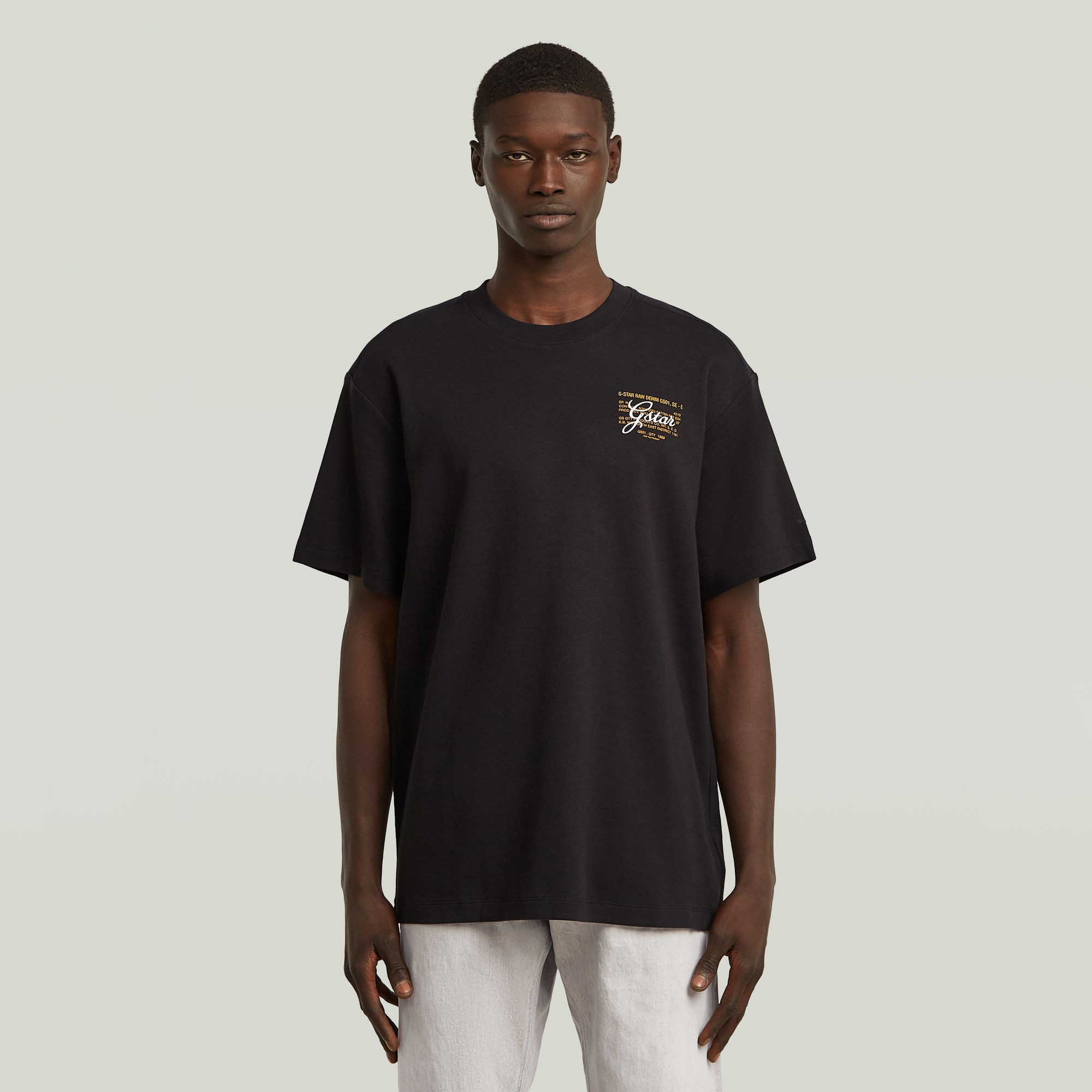 G-STAR T-Shirt »Script« mit kleinem Print auf der Brust, Regular Fit