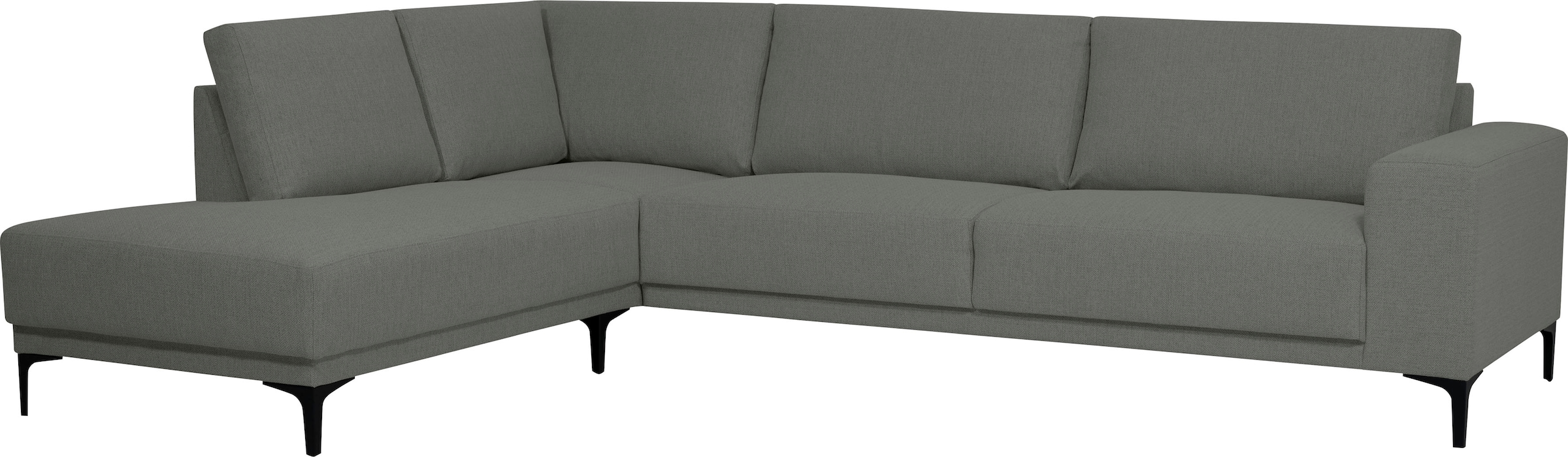 Thumbnail - PLACES OF STYLE Ecksofa "Xander, L-Form," Breite 289 cm, Webstoff, Soft-Touch Chenille, schwarze Metallfüße