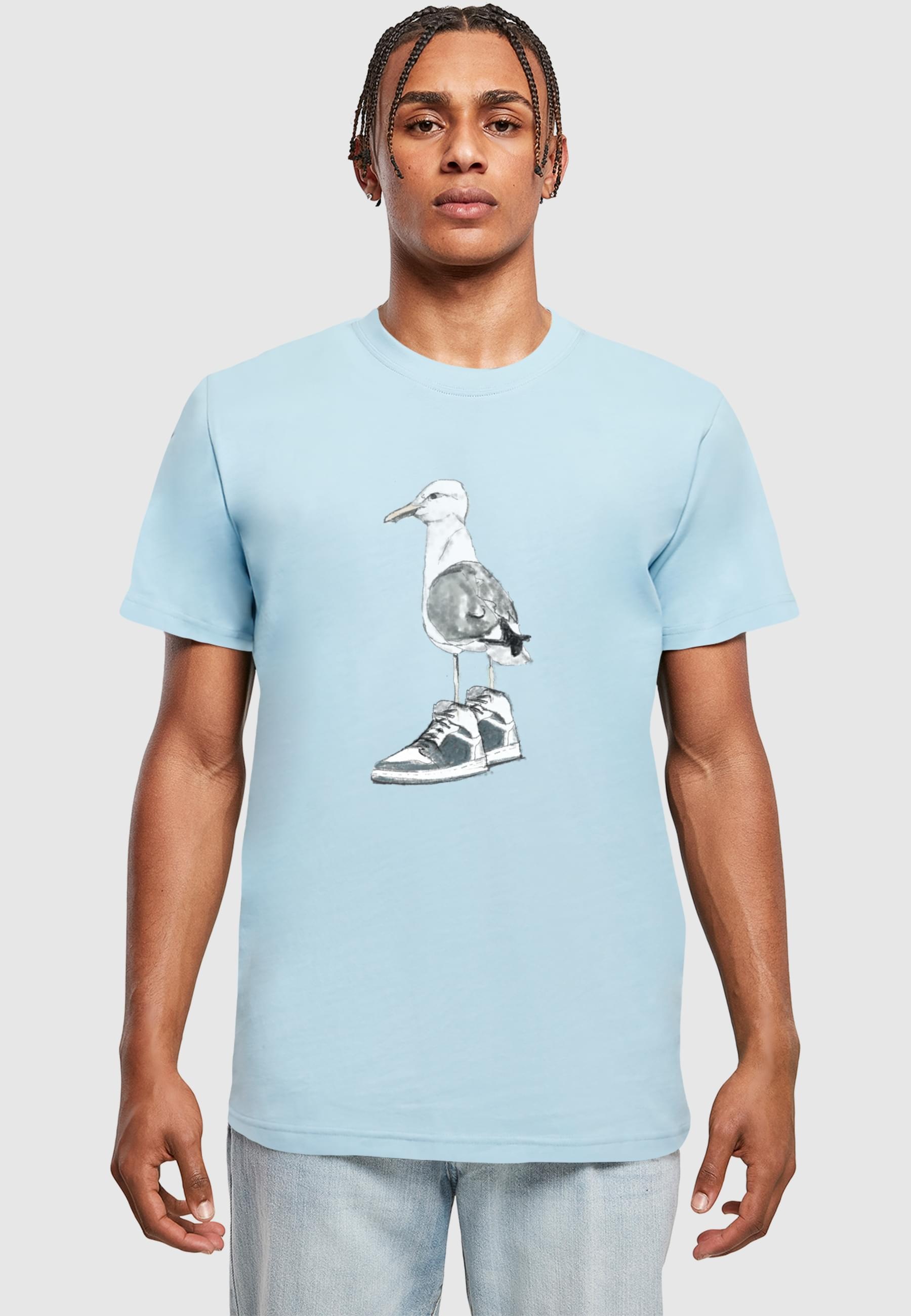 MisterTee T-Shirt »MisterTee Herren Seagull Sneakers Tee«, (1 tlg.)