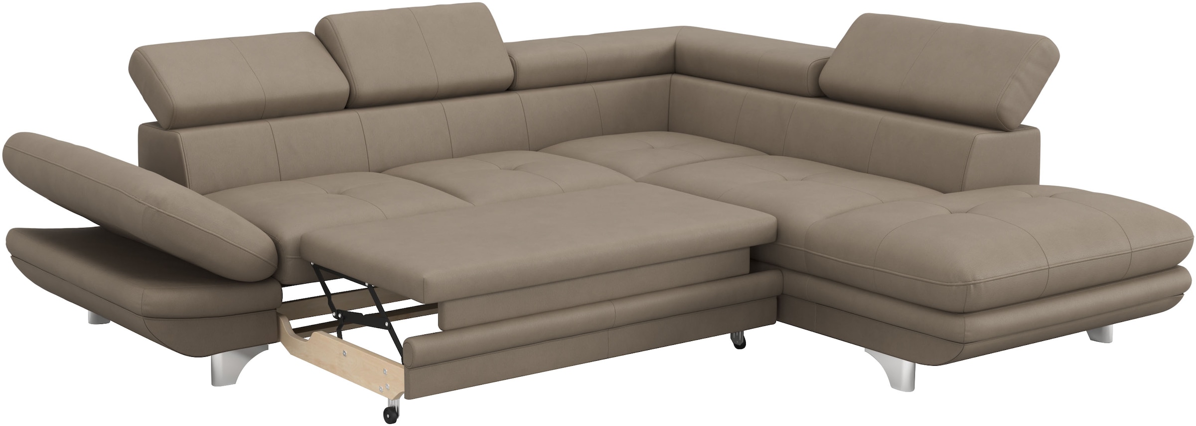 COTTA Ecksofa »Enterprise L-Form«, mit Arm- & Kopfteilverstellung, wahlweise mit Bettfunktion