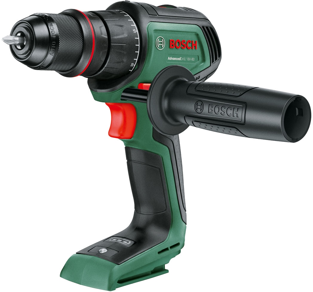 Bosch Home & Garden Akku-Bohrschrauber »»AdvancedDrill 18V-80 QuickSnap««, Inkl. 2x Akku PBA 18V 2,5Ah und Ladegerät