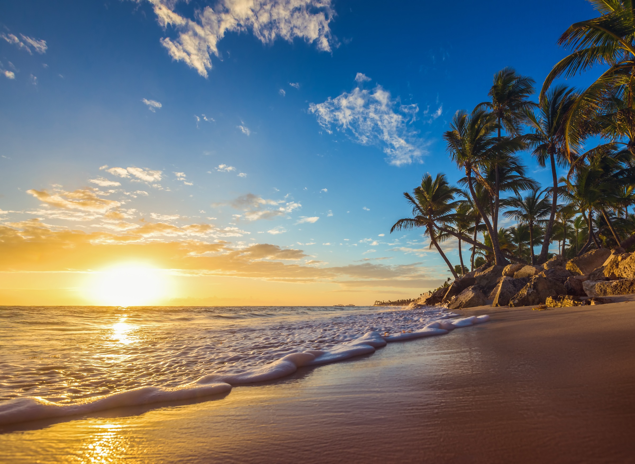 Papermoon Fototapete "Tropical in beach Sunrise" glatt günstig online kaufen