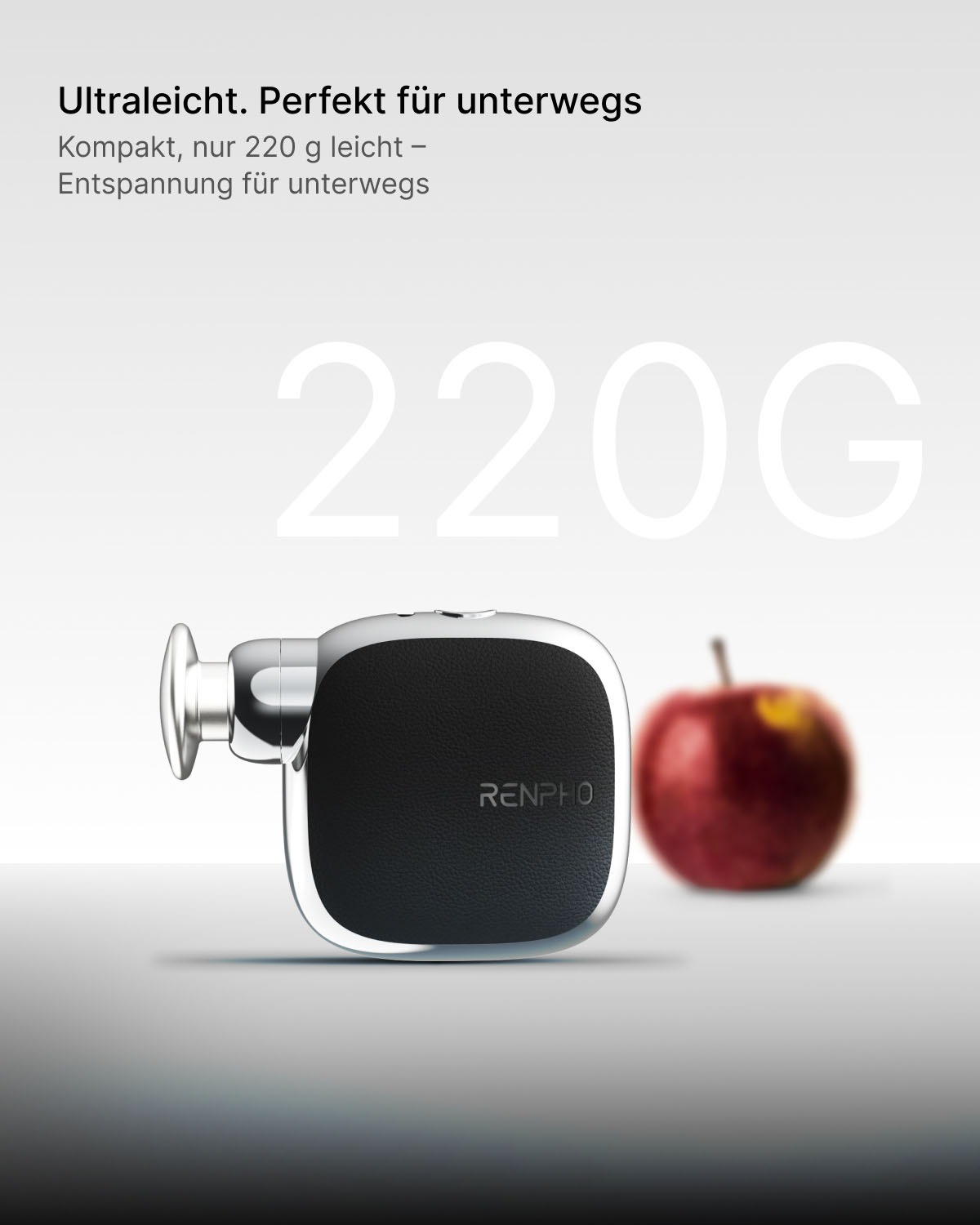 Renpho Massagepistole »Micro Massagepistole« Mini-Massagepistole: 4 Stufen, 4 Köpfe, 6 mm, USB-C-Akku