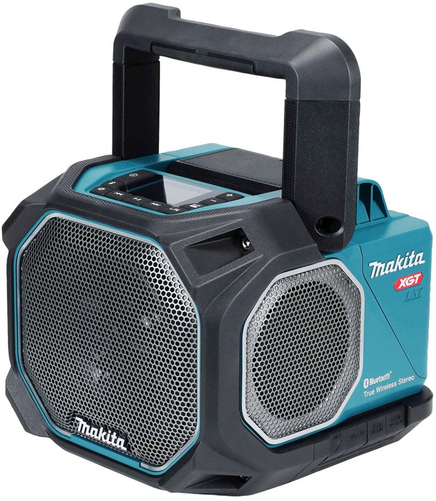MAKITA Bluetooth-Lautsprecher "»MR014GZ«", H:20,5cm T:24,3cm, blau, Lautsprecher, ohne Akku, ohne Ladegerät