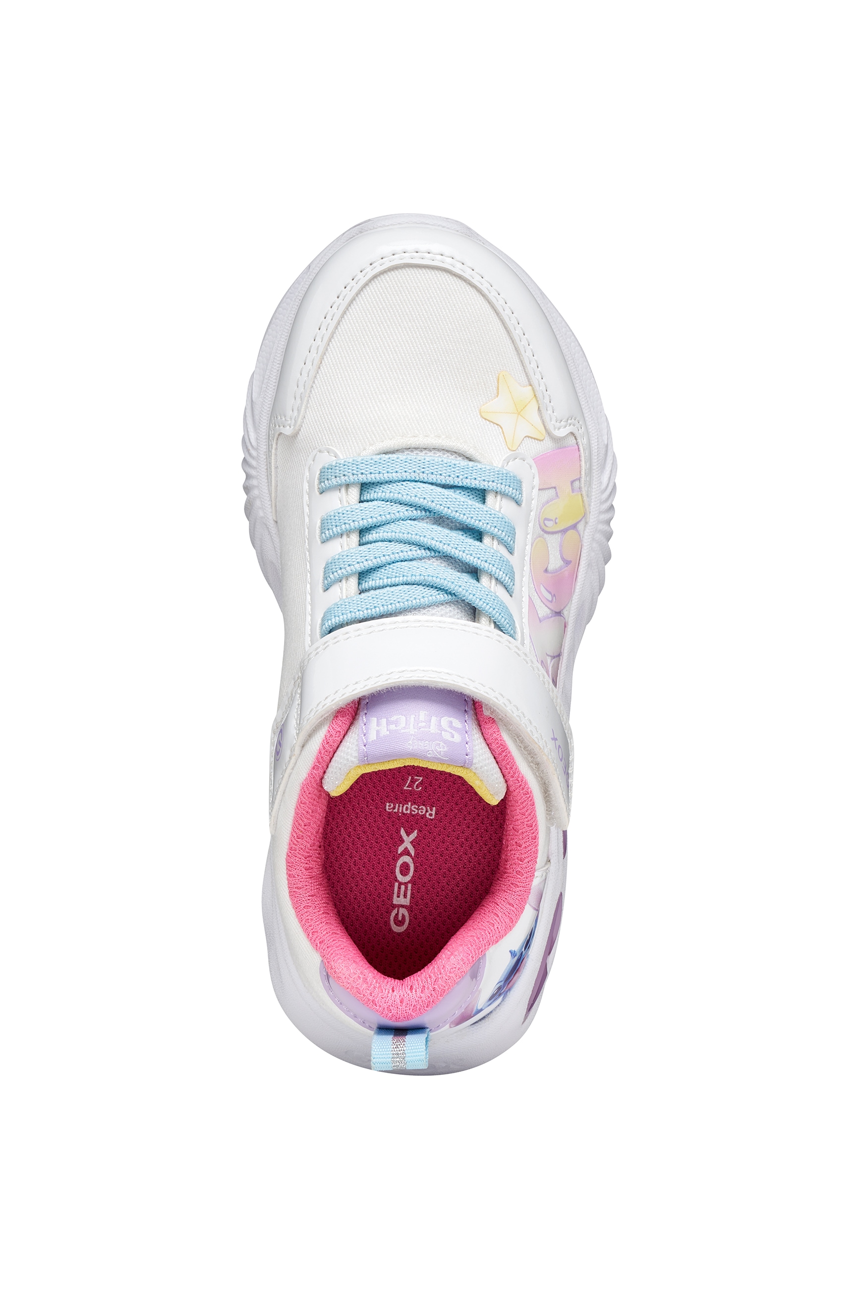 Geox Sneaker »J ASSISTER GIRL«  Klettschuh mit Stitch-Motiv, Größenschablone zum Download