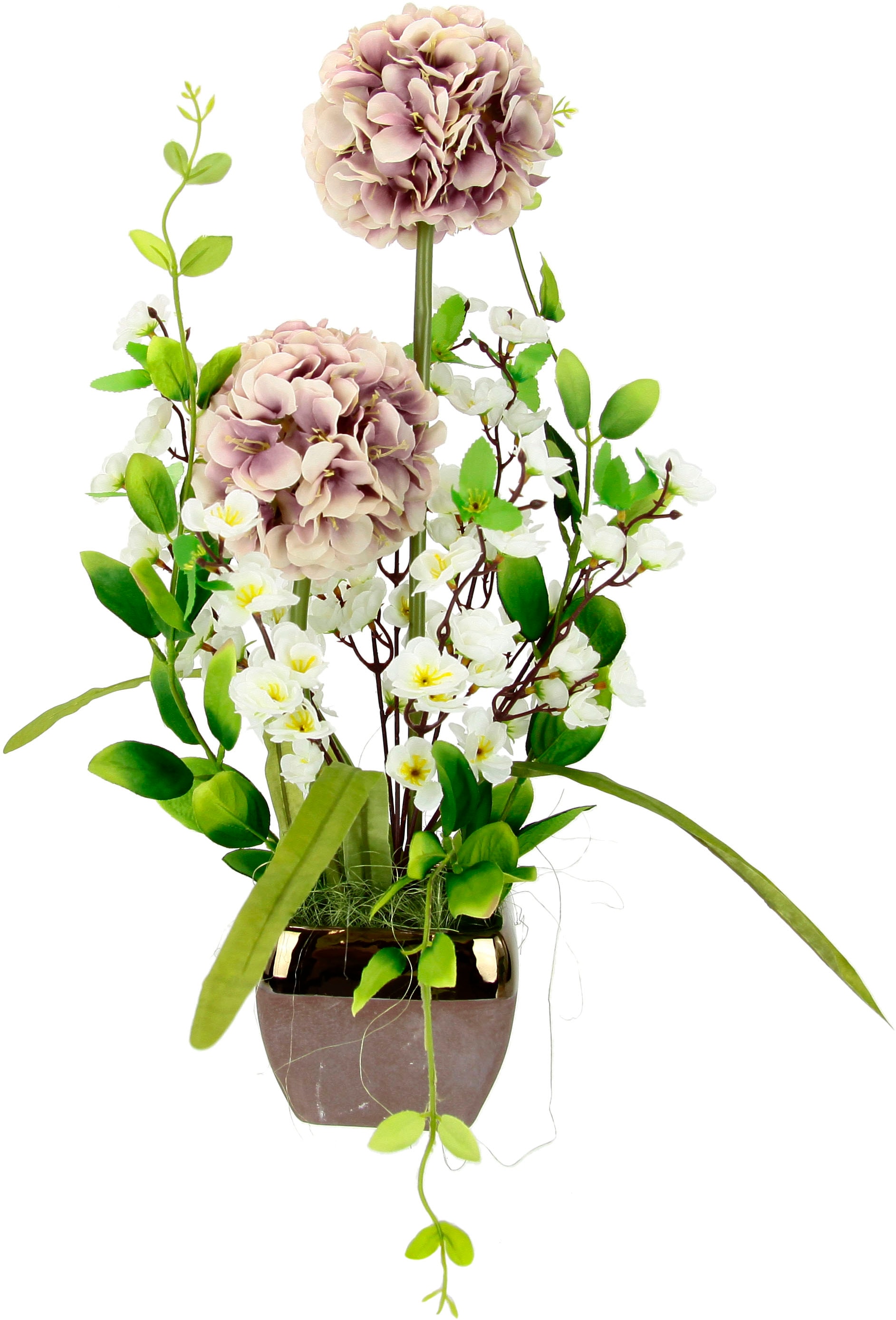 I.GE.A. Kunstblume "Arrangement Allium", Topf aus Keramik