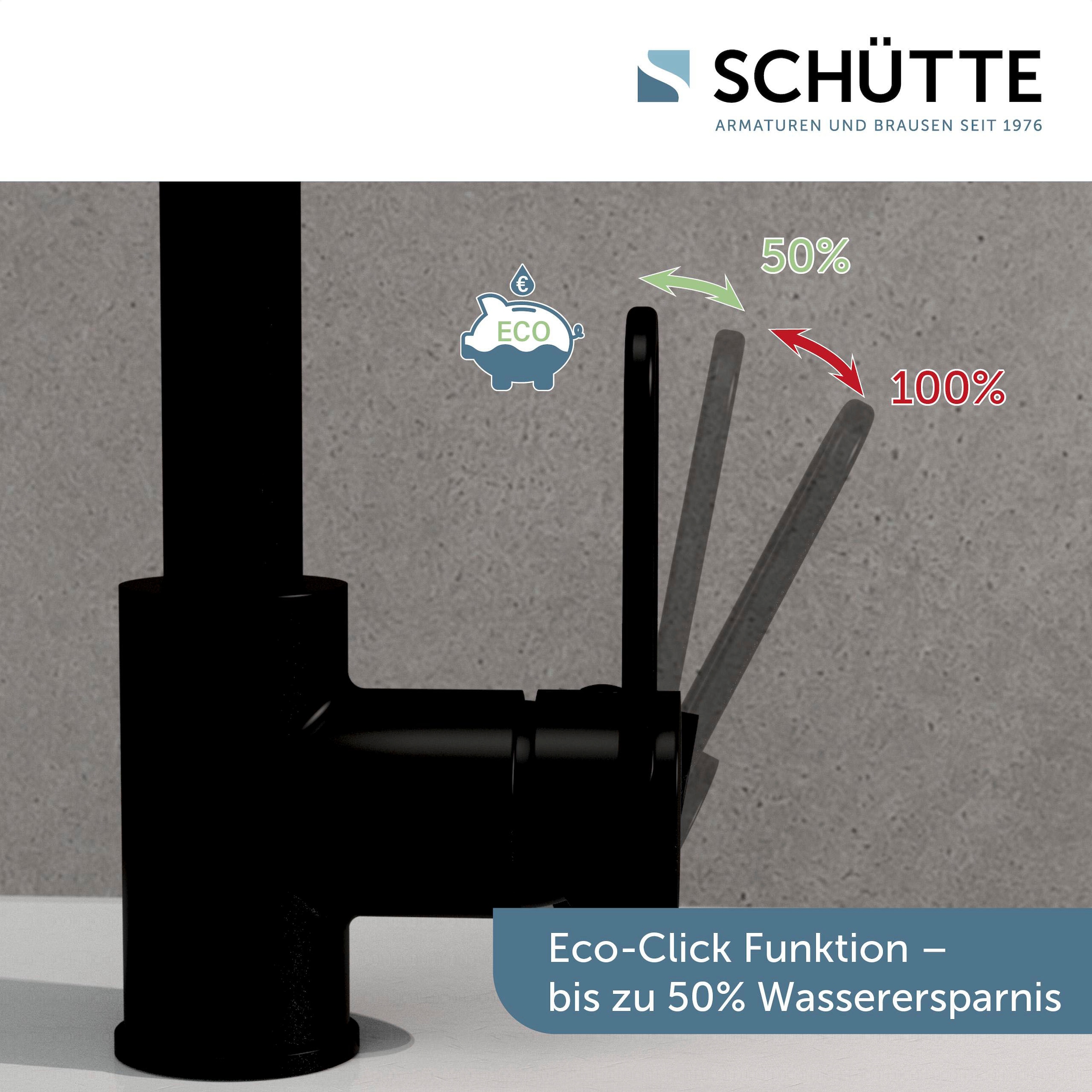 Schütte Spültischarmatur »Design«, mit Geschirrbrause, ausziehbar, schwenkbar, Hochdruck