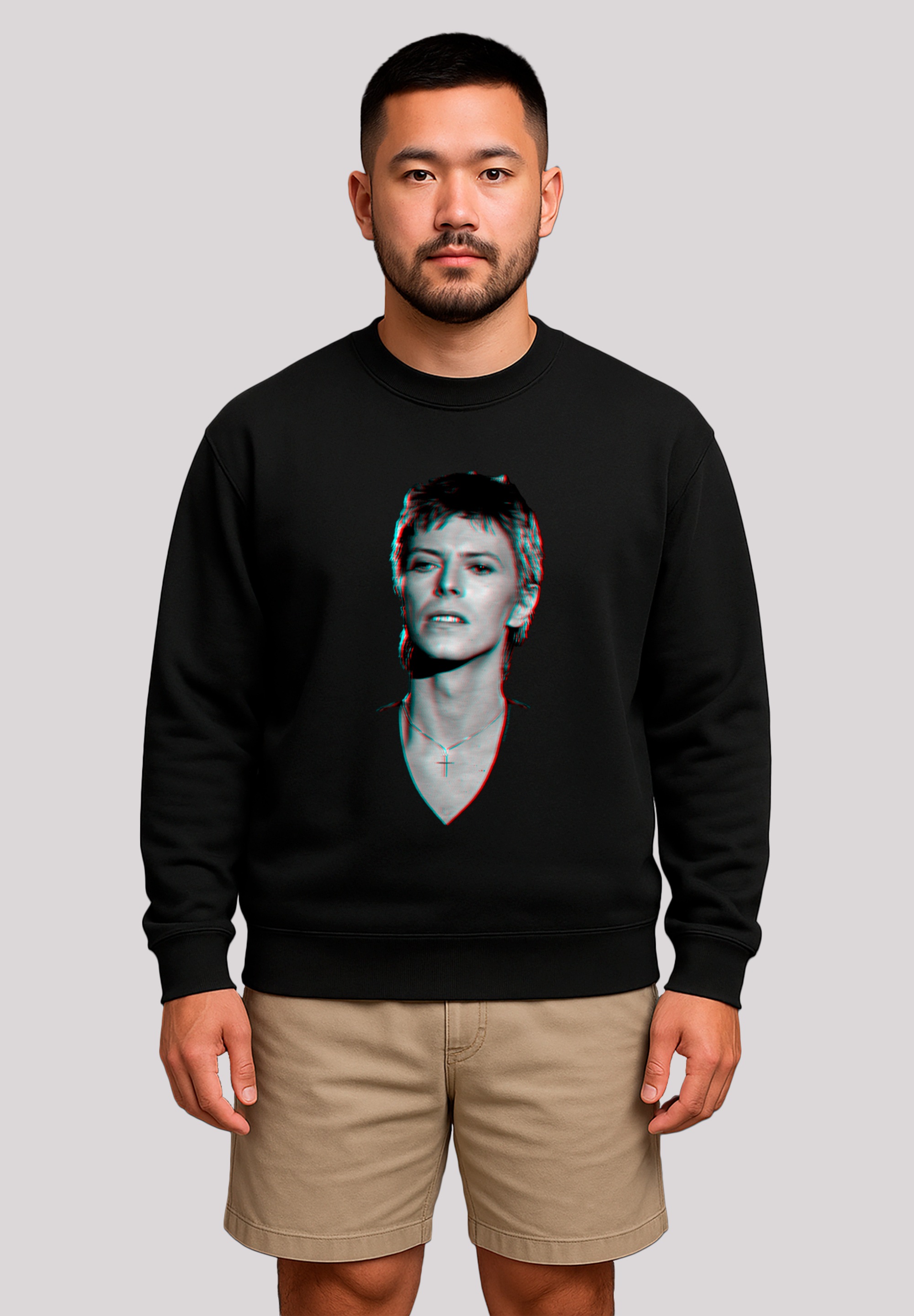 F4NT4STIC Sweatshirt »TV Times Pop Star David Bowie Portrait 1977«, Premium Qualität