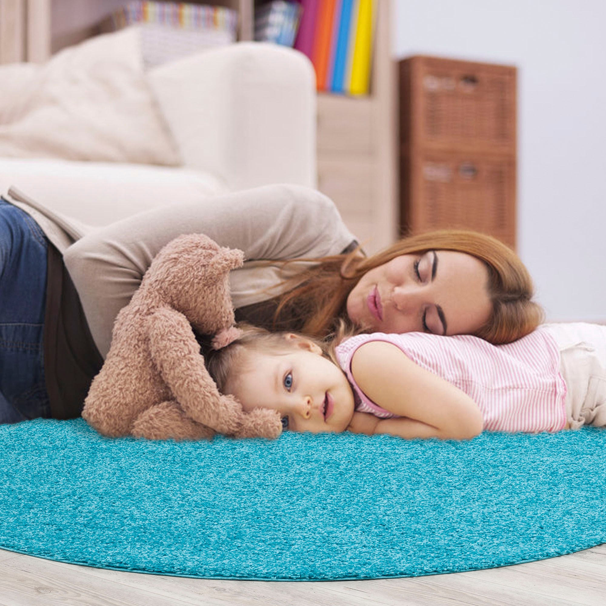 Sanat Hochflor-Teppich »LOCA«, rund, 30 mm Höhe, Wohnzimmer, Langflor, Shaggy, Schlafzimmer