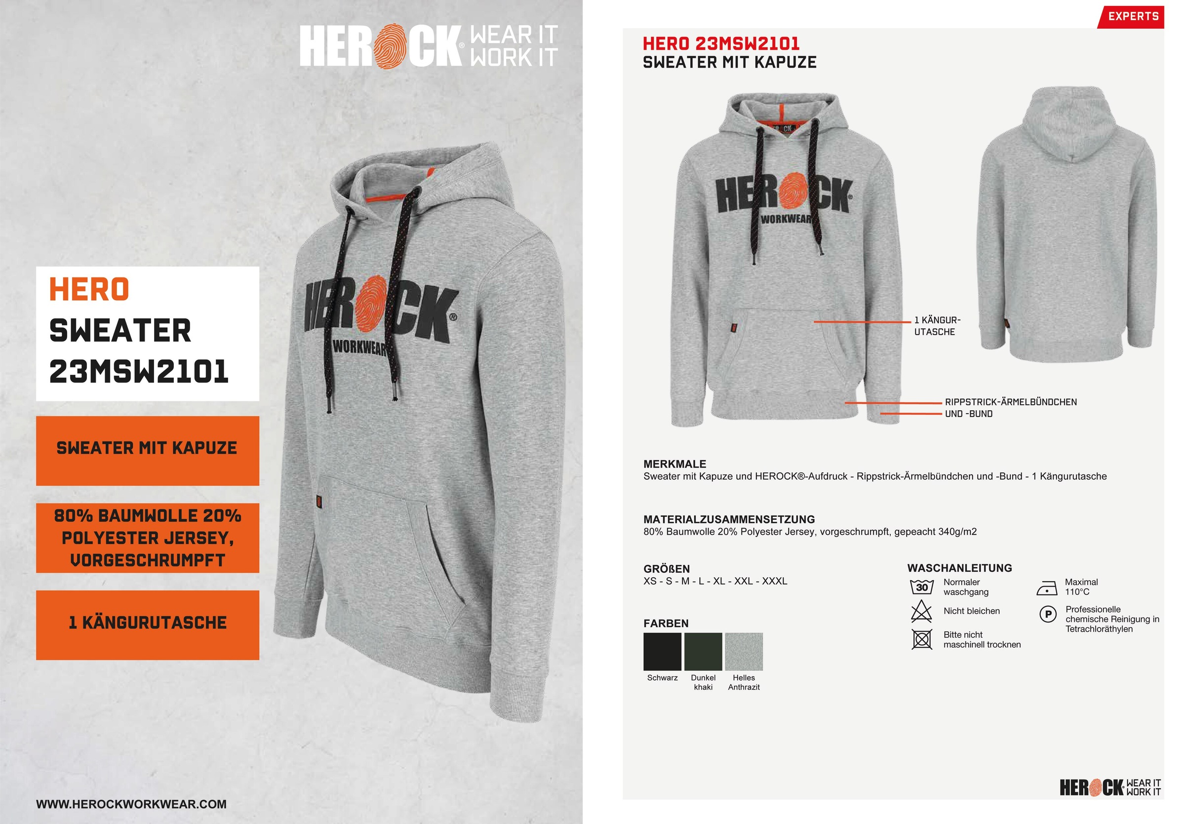 Herock Hoodie »HERO«, Mit Herock®-Aufdruck, Kangurutasche, sehr angenehm  und weich bestellen | BAUR