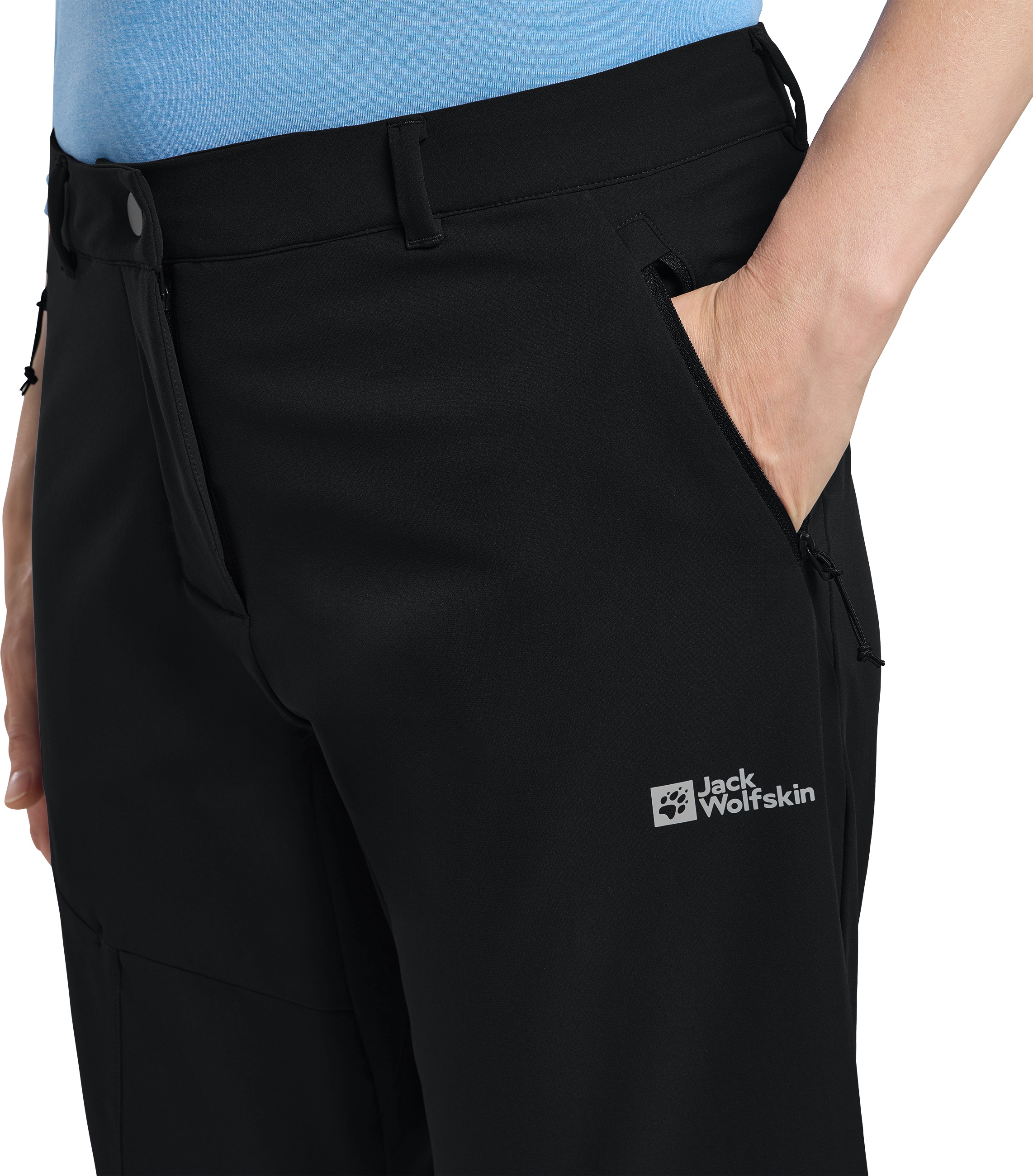 Zip-off-Hose JACK WOLFSKIN "PICO TRAIL ZIP OFF PANTS W", Damen, Gr. 36, schwarz, Obermaterial: 100% POLYESTER. Futter: 100% POLYESTER, Hosen 3