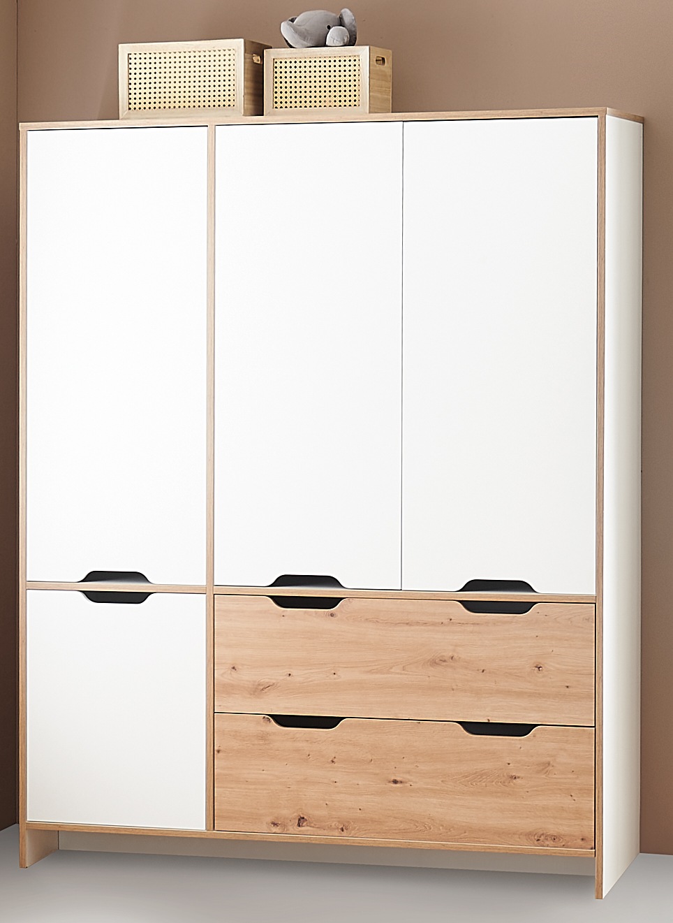 arthur berndt Babymöbel-Set »Babyzimmer Set »Maxim« 3-teilig«, (Set, 3 tlg., Babymöbel-Set »Maxim«), Gedämpfte Türen und Schubkästen
