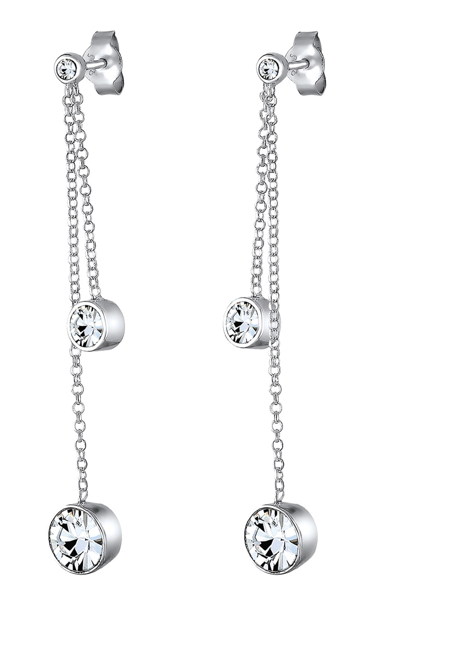 Elli Paar Ohrhänger »Kristalle Funkelnd Elegant 925 Silber«