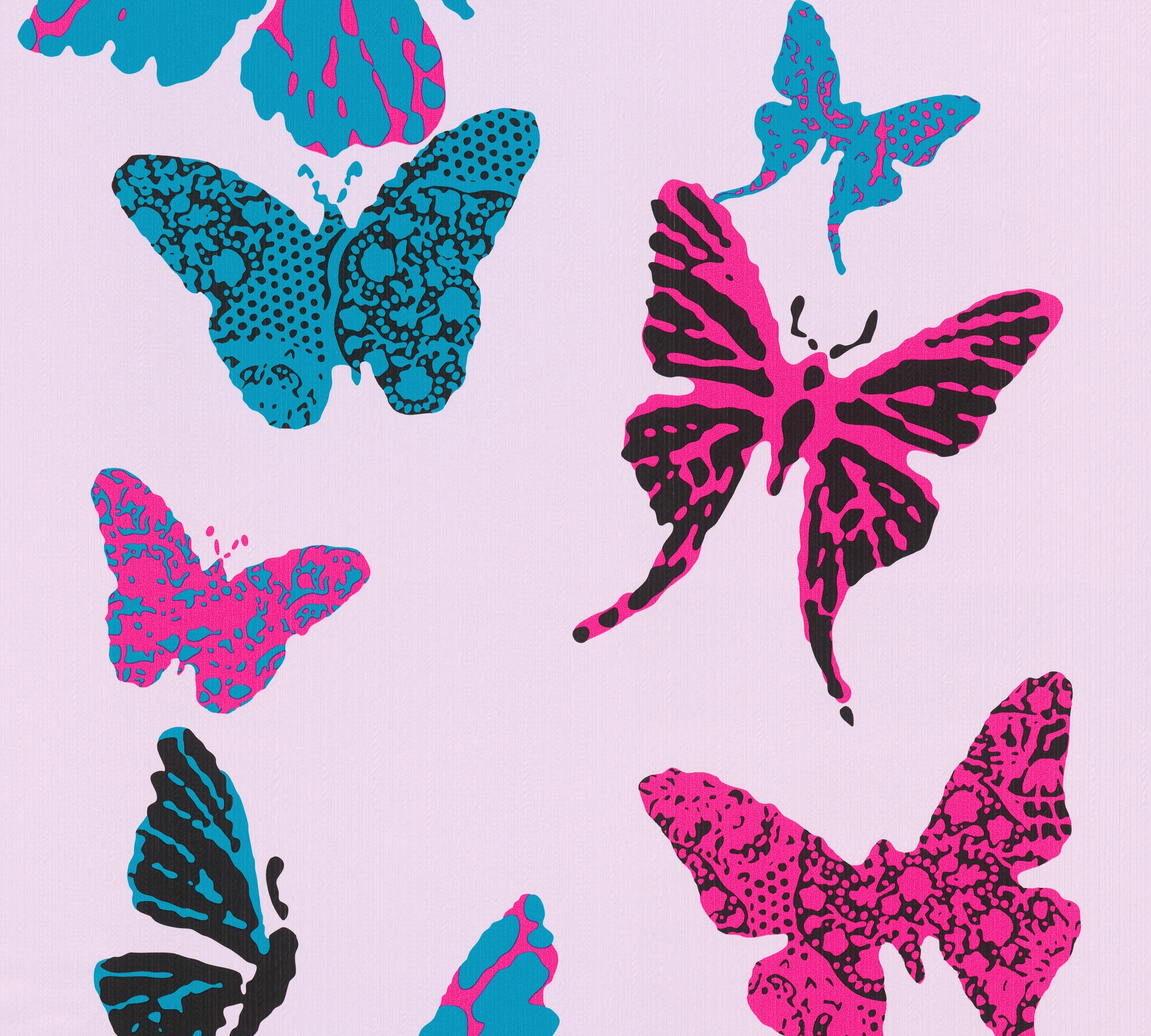 A.S. Création Papiertapete »Boys & Girls 6 mit Schmetterlingen«, Motiv, Schmetterling Tapete Tieren Violett Blau Schwarz