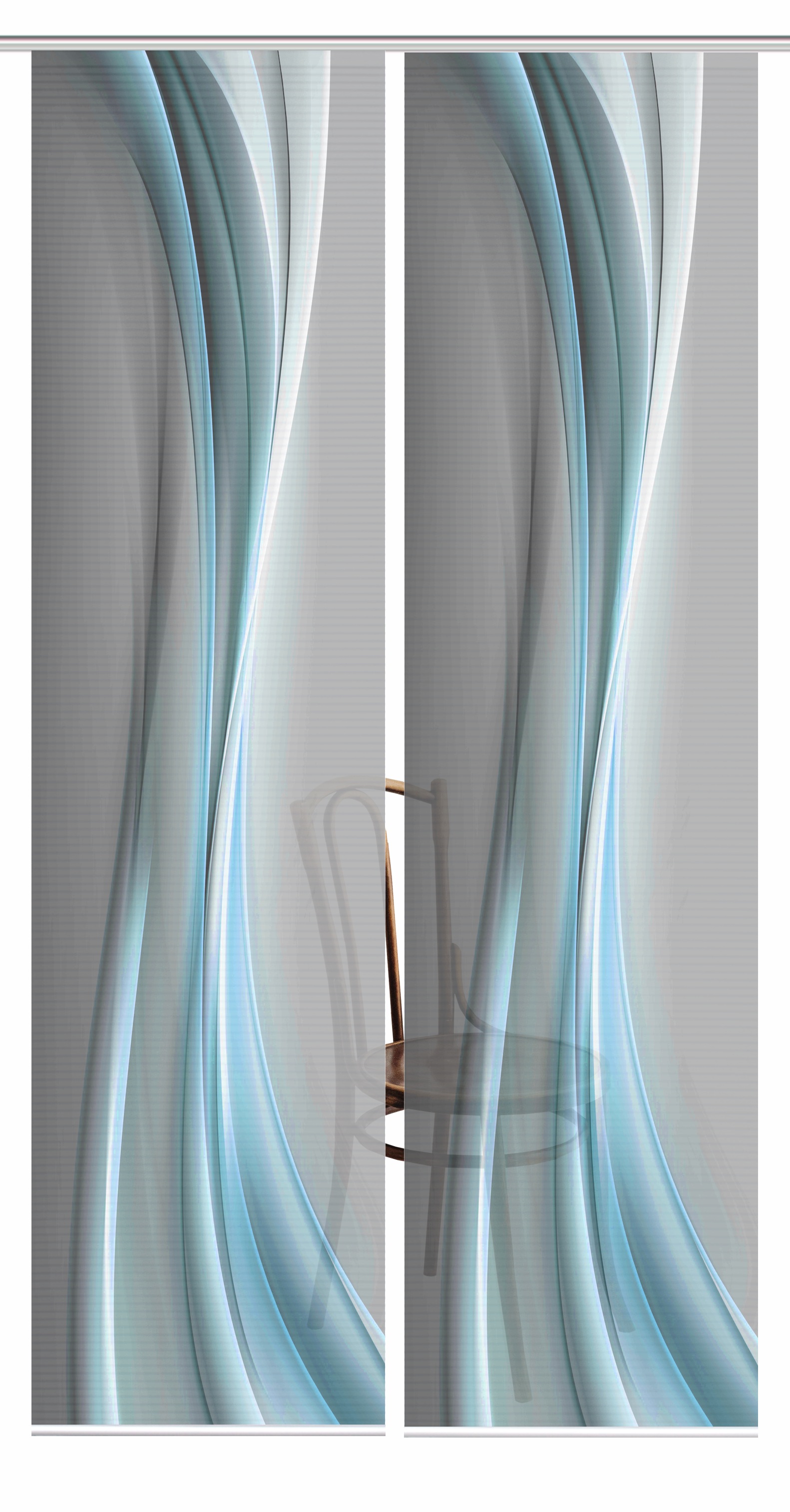 HOME in green Schiebegardine »ELANIA« Paneelwagen 2 Stk. tlg. SET DIGITALDRUCK,BAMBUSOPTIK RECYCELT