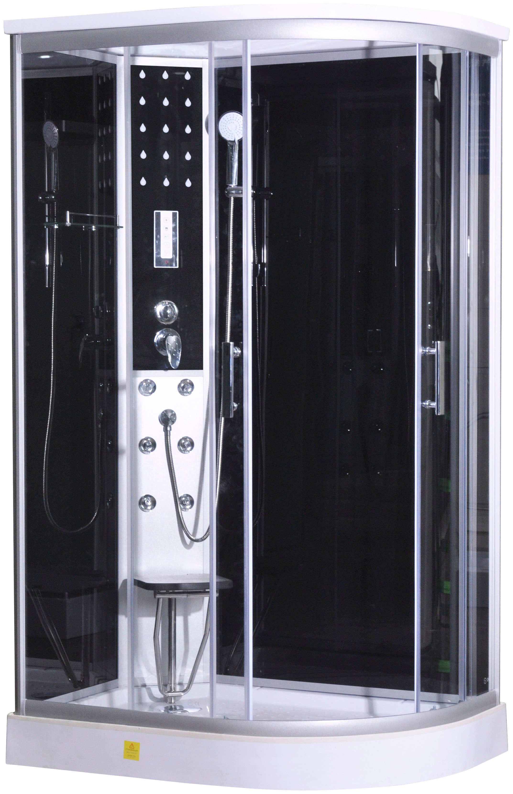 Komplettdusche SANOTECHNIK, B:120cm H:215cm T:80cm, silber, Duschkabinen, "Komplettduschkabine VARIO links", Maße: 80x120x215cm