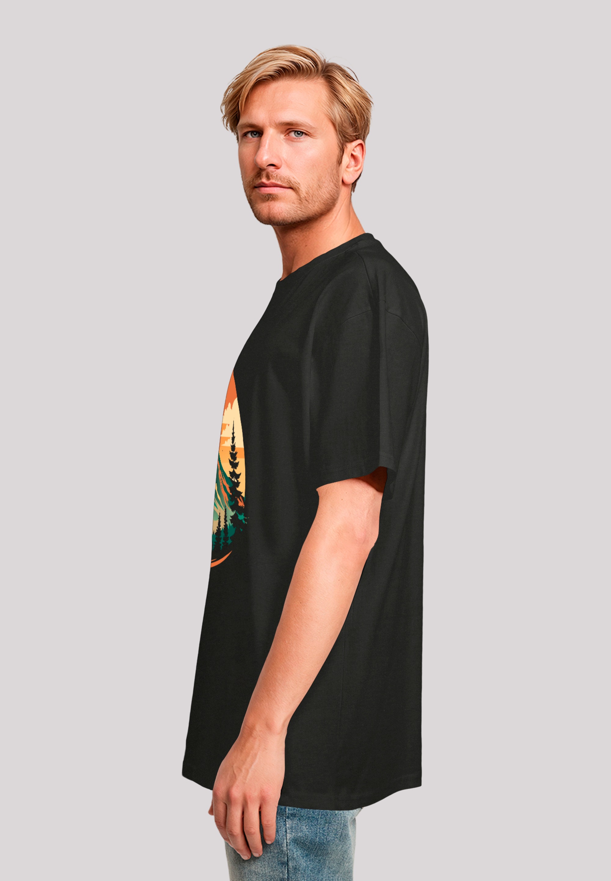 F4NT4STIC T-Shirt »Sonnenuntergang Berglandschaft«, Premium Qualität