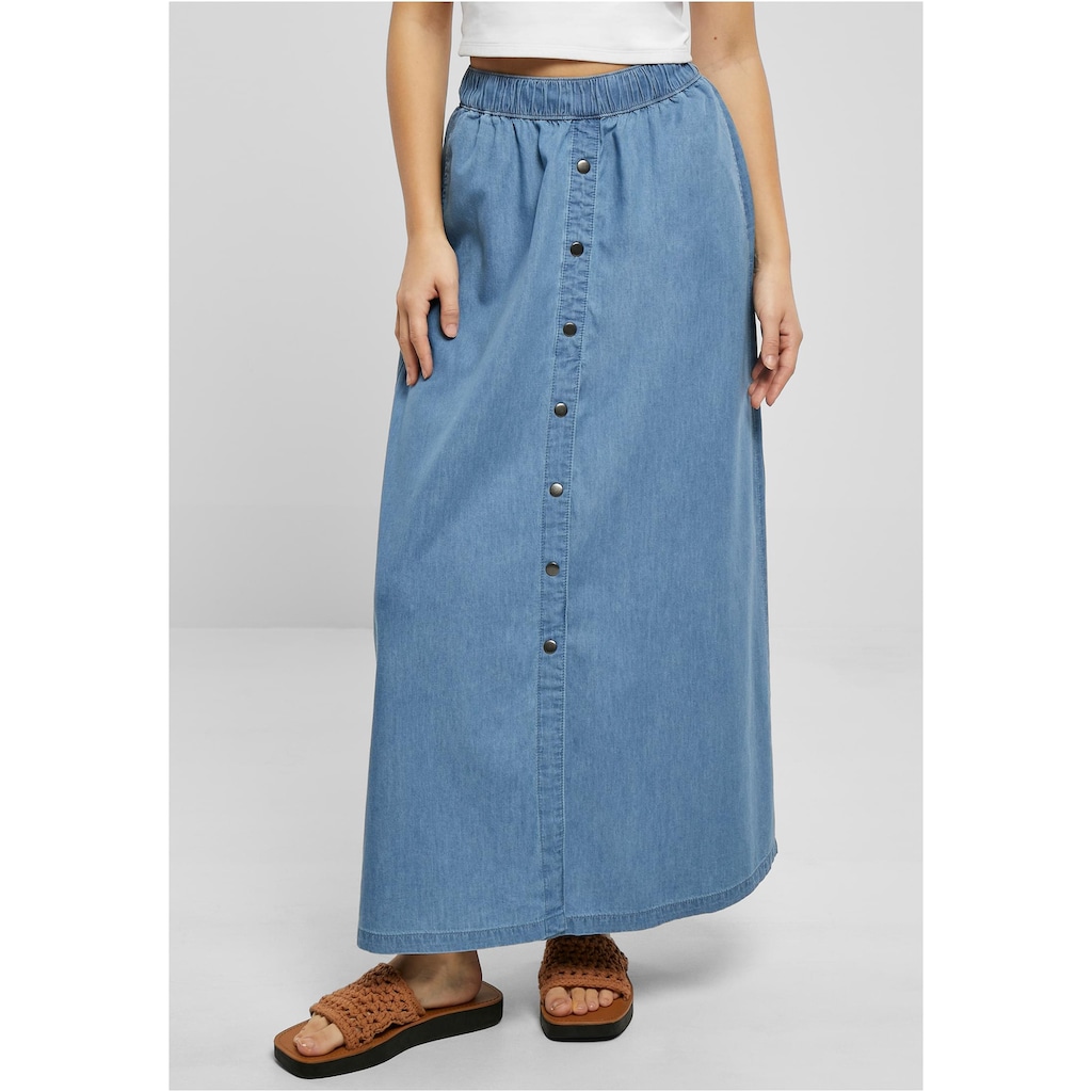 URBAN CLASSICS Sommerrock »Urban Classics Damen Ladies Long Wide Light Denim Skirt«, (1 tlg.)