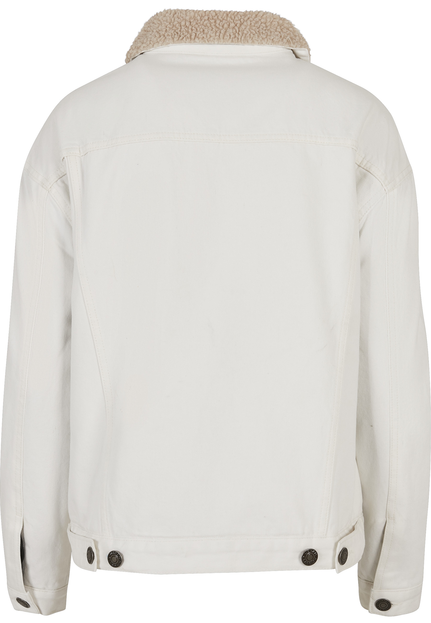 URBAN CLASSICS Jeansjacke »Urban Classics Damen Ladies Oversized Sherpa Denim Jacket« 1 Stk. tlg. ohne Kapuze