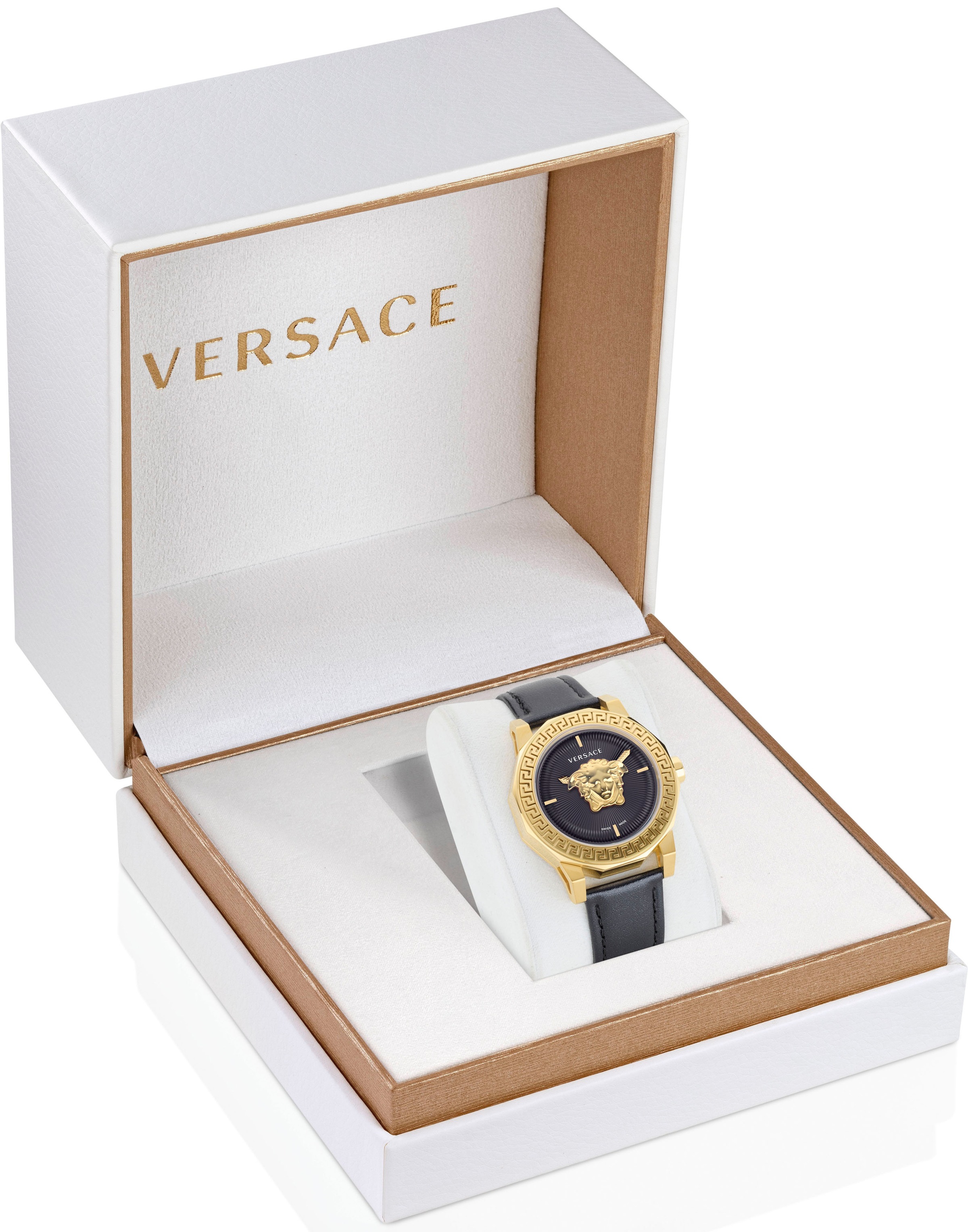 Versace Quarzuhr »MEDUSA DECO, VE7B00223«, Armbanduhr, Damenuhr, Saphirglas, Swiss Made
