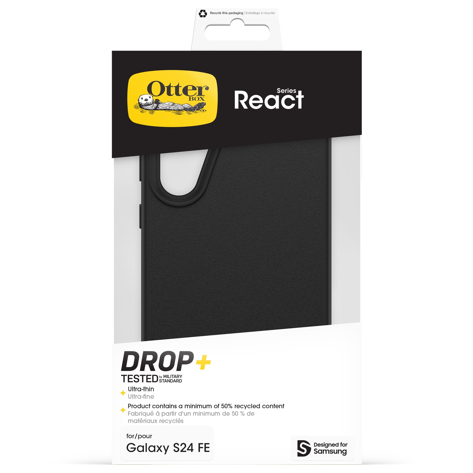 Otterbox Handyhülle »React für Samsung Galaxy S24 FE«, Backcover, Schutzhülle, Handyschutzhülle, Case, Schutzcase, stoßfest