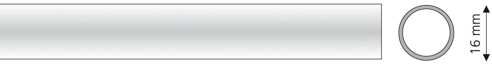 Liedeco Gardinenstange "Fixmaß" Ø 16 mm Fixmaß 1-läufig im Fixmaß Ø 16 mm günstig online kaufen