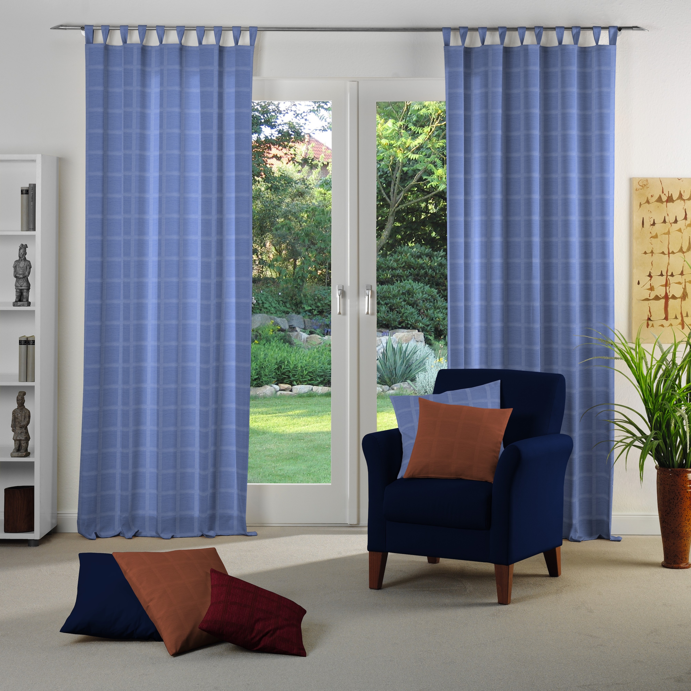 Wirth Vorhang "Toco-Karo" Schlaufen 1 Stk. tlg. günstig online kaufen