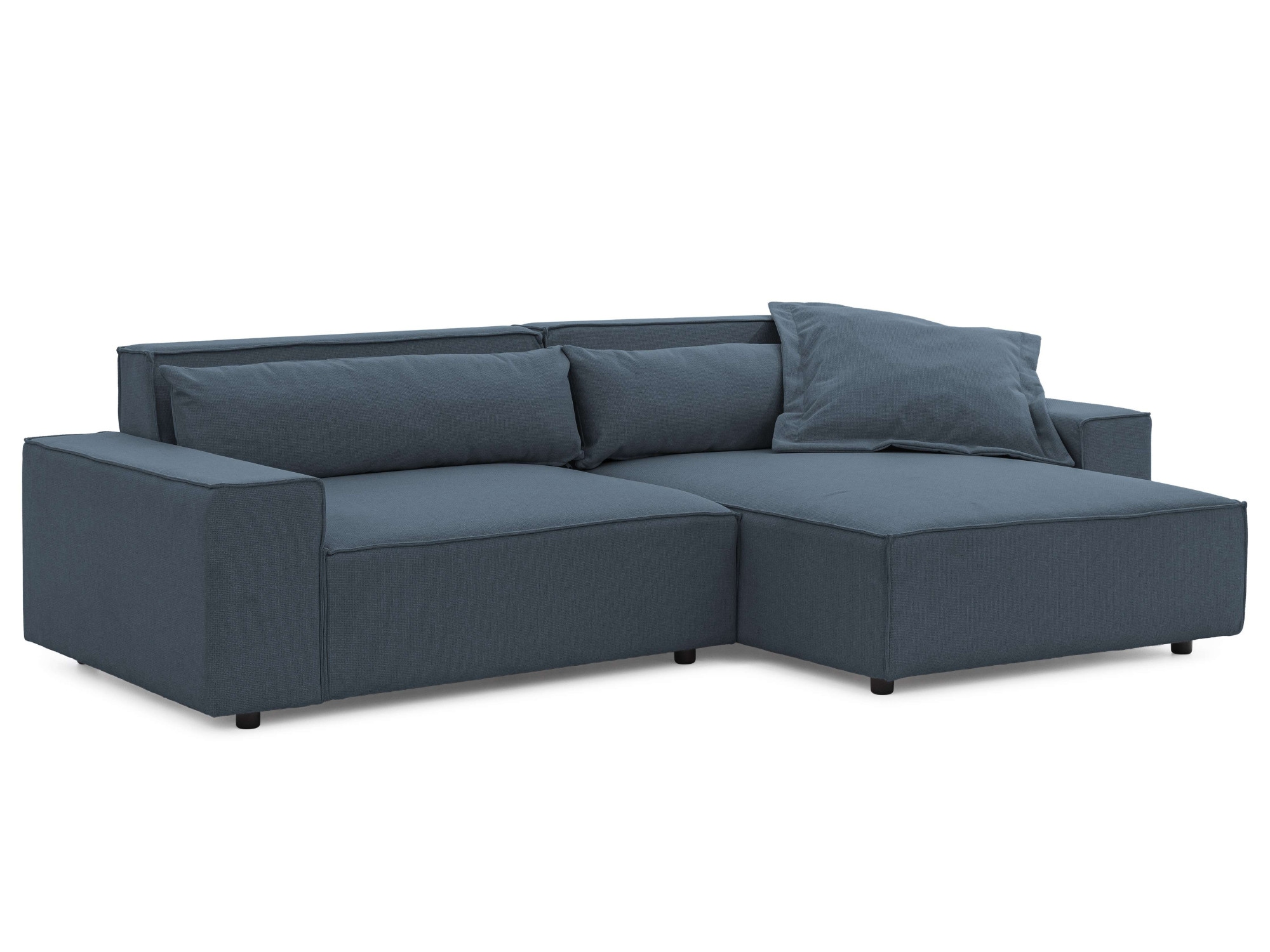 OTTO home Ecksofa »KINLEE Design-Sofa mit Recamiere rechts/links, Maße B/T/H 251/144/70cm« L-Form mit Wellenunterfederung, ohne Bettfunktion, modern und beguem