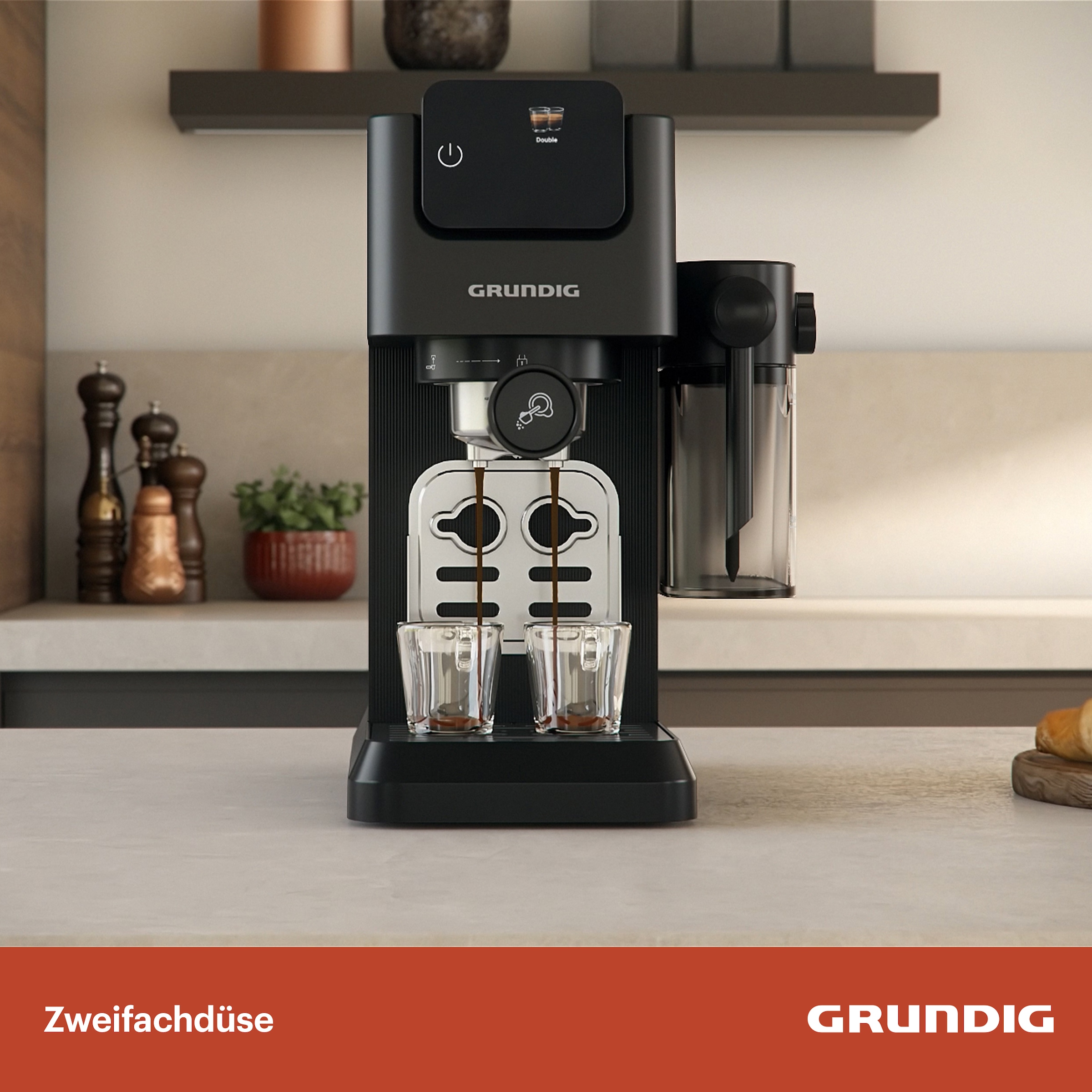 Grundig Espressomaschine »KSM 5330«, mit integriertem Milchbehälter