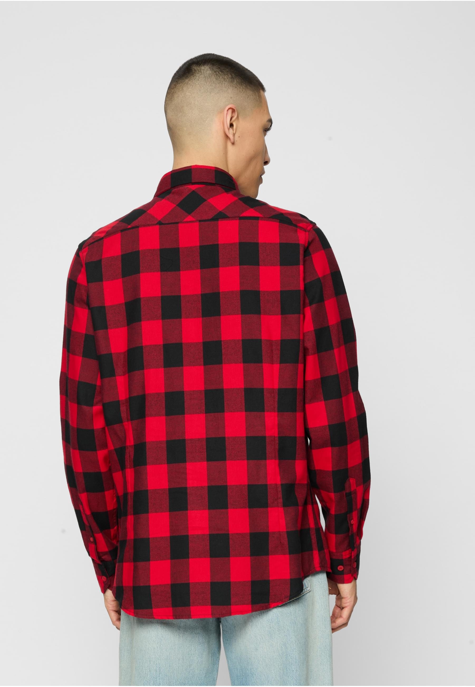 URBAN CLASSICS T-Shirt »Urban Classics Herren Checked Flanell Shirt«, (1 tlg.)