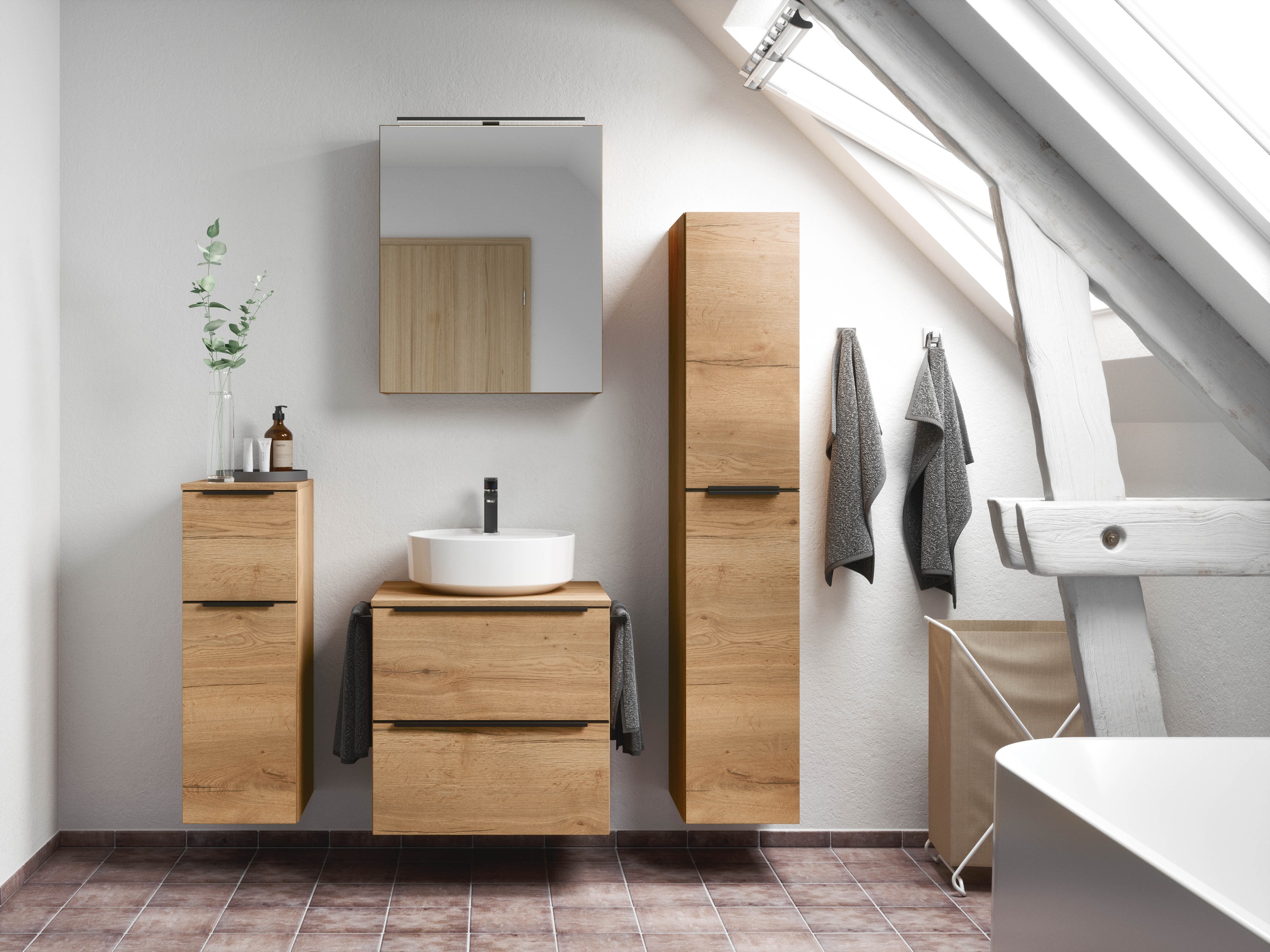 nobilia Badmöbel-Set, (1 St., vormontiert, mit Soft-Close), in vier Breiten günstig online kaufen