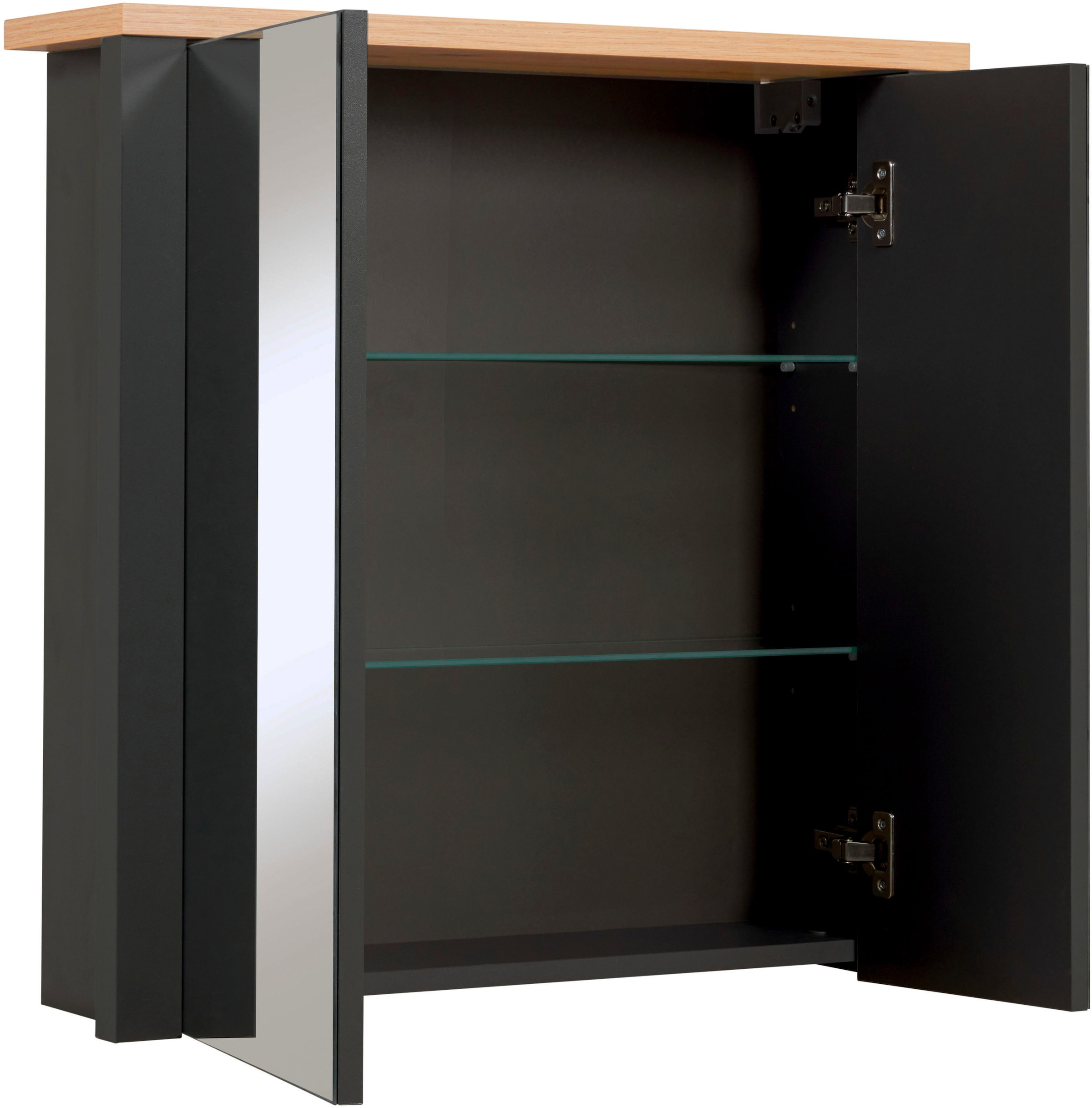 Inter Link Spiegelschrank »Pienza, Badmöbel, Wasserabweisend, 70 x 20 x 70 cm« 1 Stk. tlg. Badspiegel mit Softclose & Stauraum, 2 Spiegeltüren