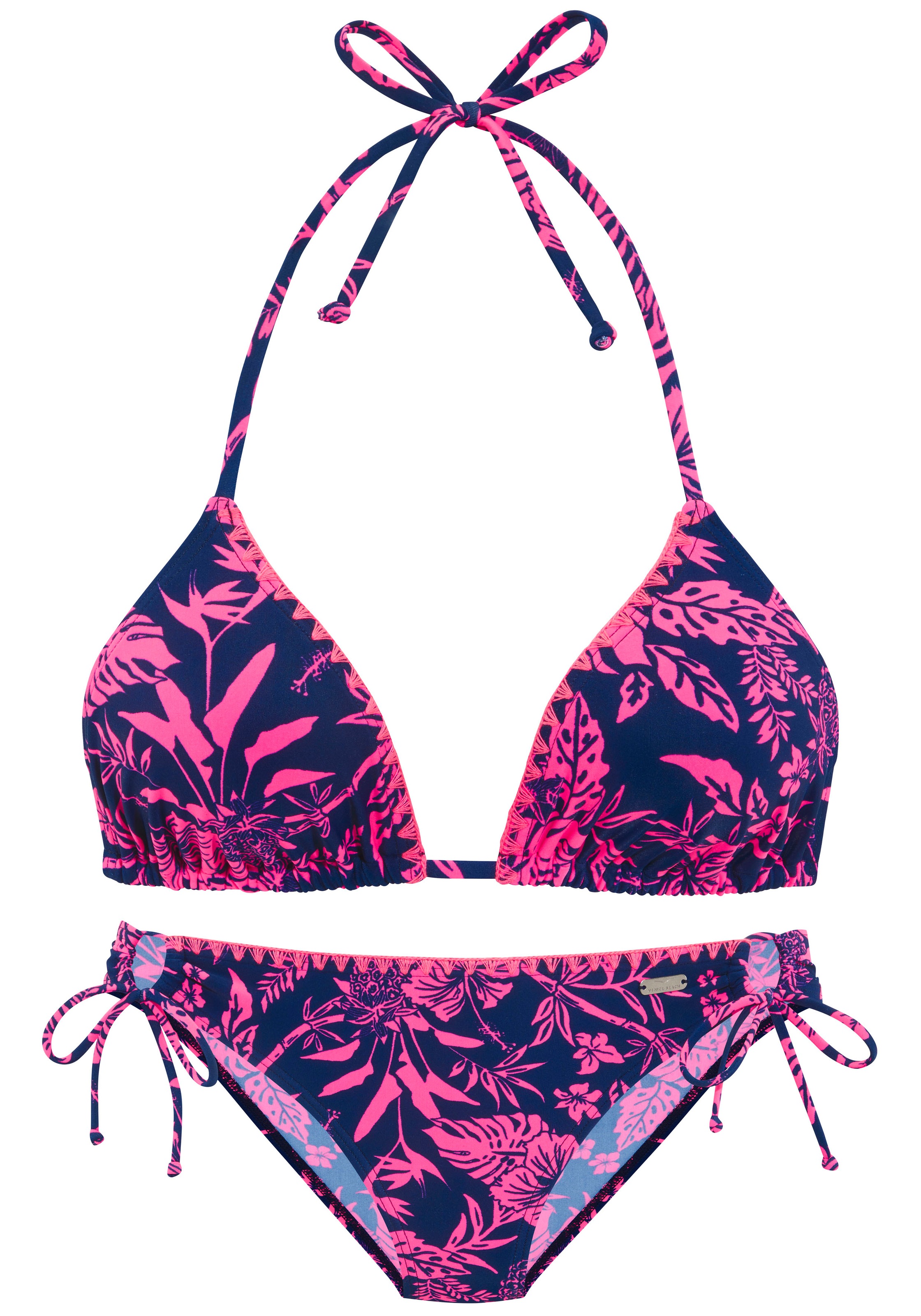 Venice Beach Triangel-Bikini "Kensi", mit kontrastfarbener Häkelkante günstig online kaufen