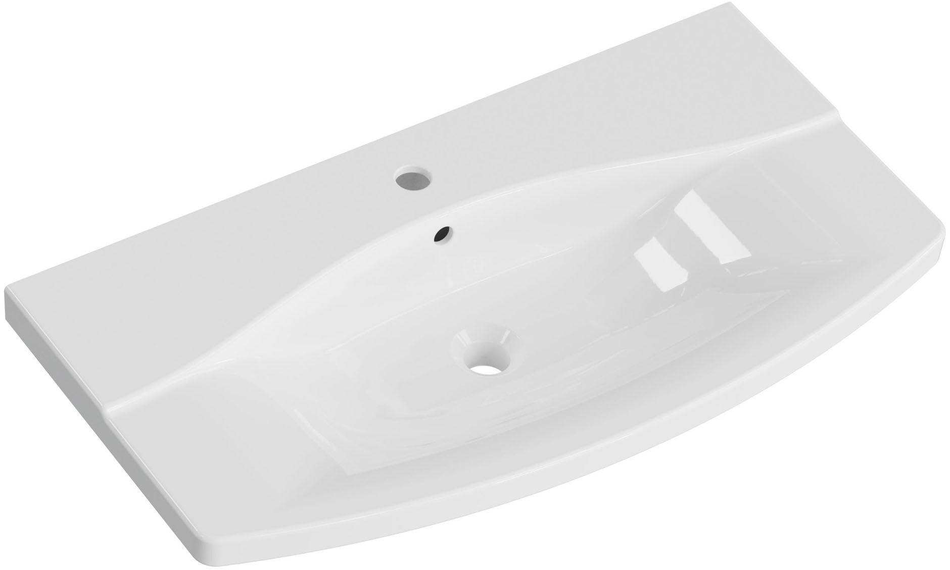 Saphir Badmöbel-Set »Serie 4010 4-teilig Keramik-Waschtisch mit LED-Spiegelschrank«, (Set), Badezimmer Set mit Unterschrank, Midischrank, inkl. Türdämpfer