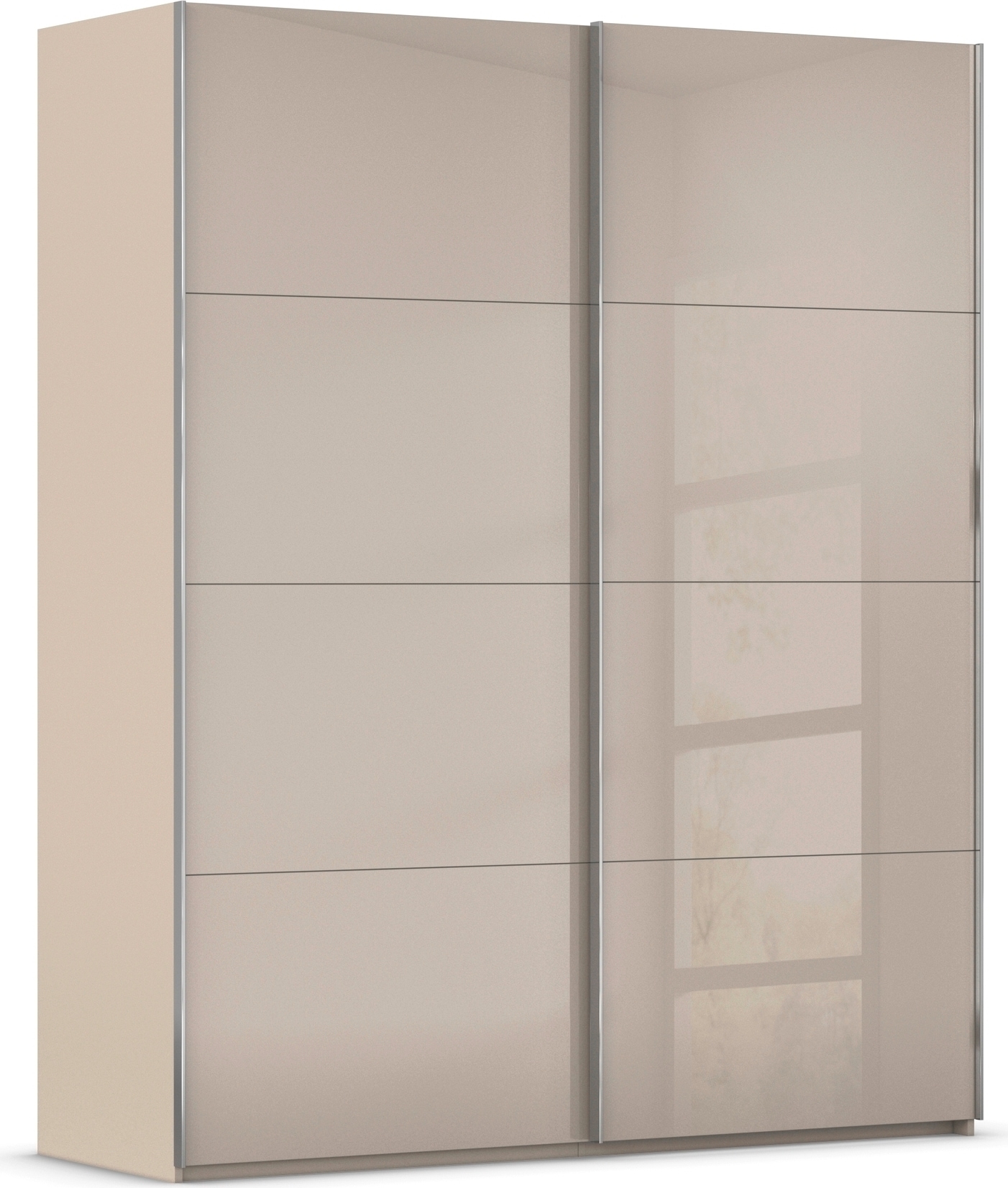 rauch Schwebetürenschrank "Kleiderschrank Schrank Garderobe Schlafzimmerschrank SCALE-FYRA" edle viergeteilte Türen mit Glas-Front viele Farben MADE IN GERMANY