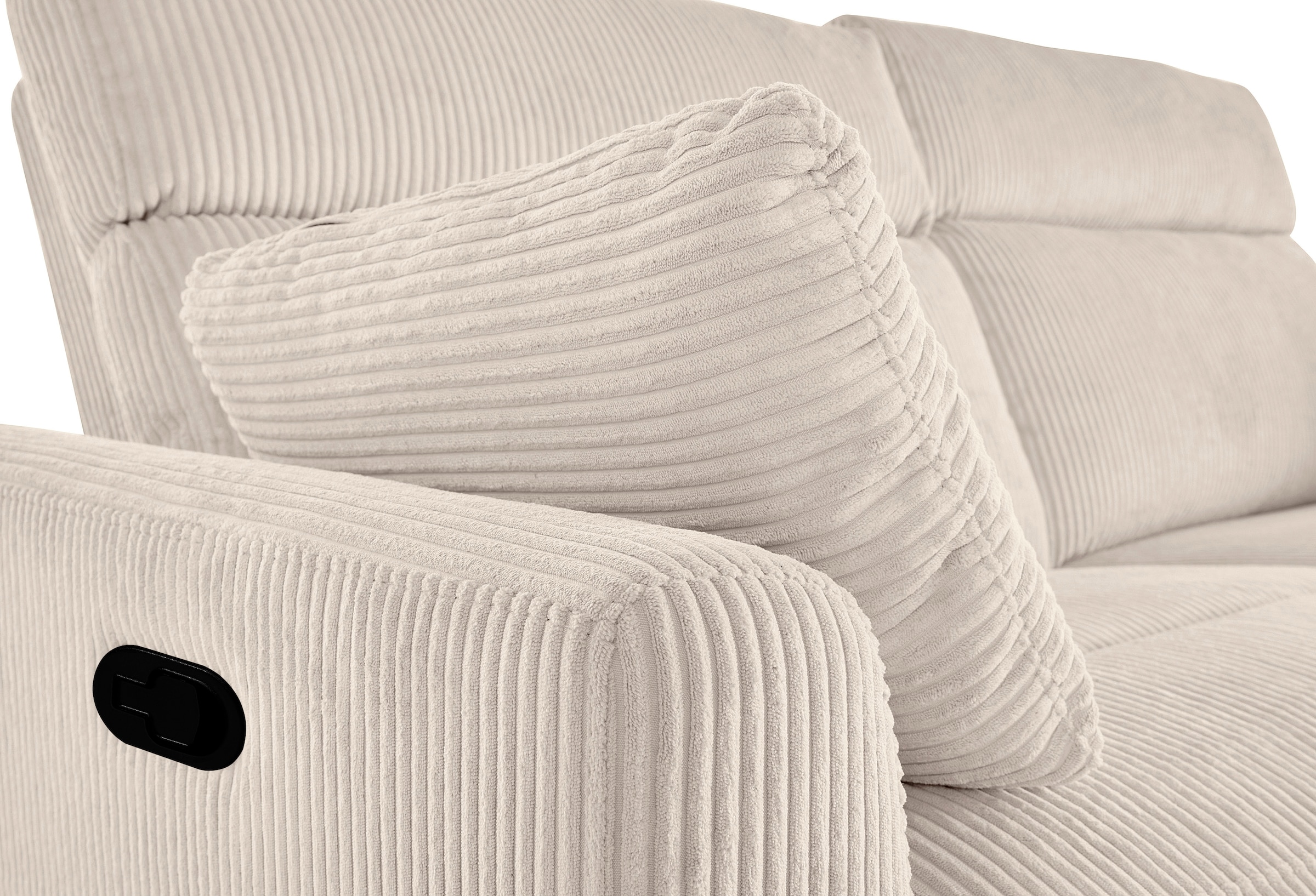 OTTO home Ecksofa »JENNA L-Form,  209cm - OTTO. Verlässliche Qualität.« manuelle o. elektrische Relaxfunktion, USB A/C, weicher Sitz, Cord.