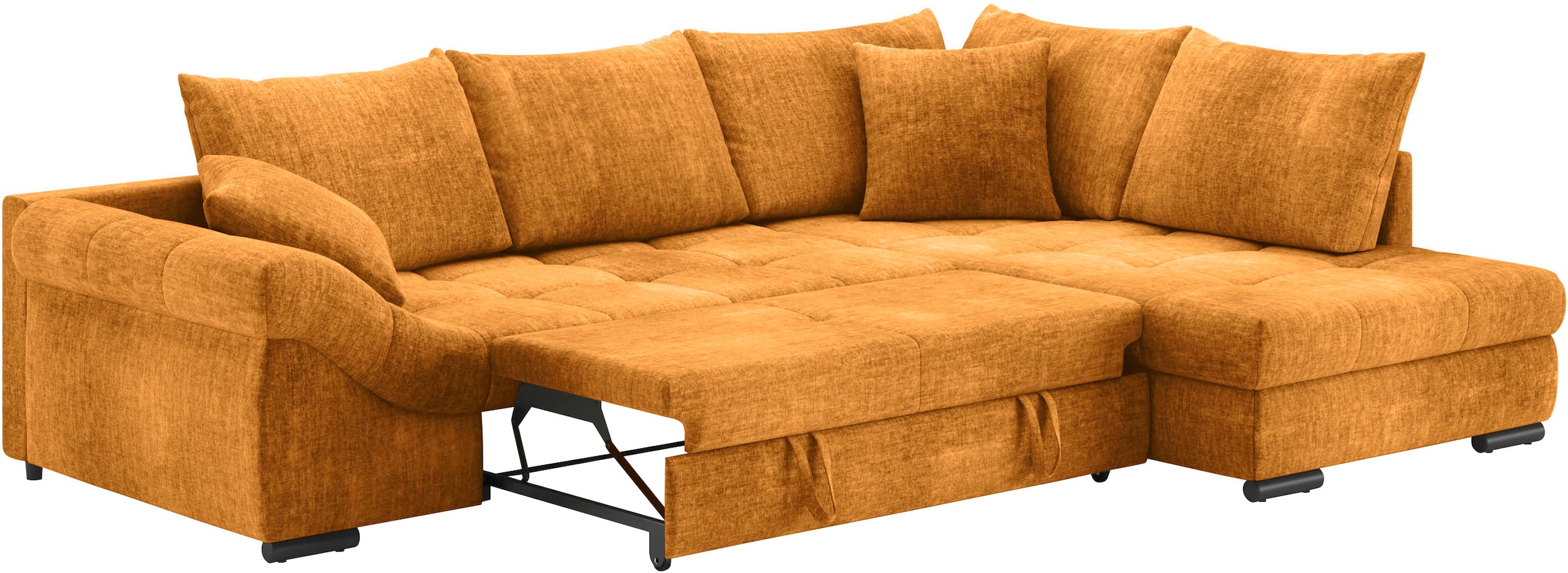 Mr. Couch Ecksofa »Allegro DuraFlex, L-Form«, Hochschläfer-Bettauszug, Kaltschaumpolsterung, bis 140 kg belastbar