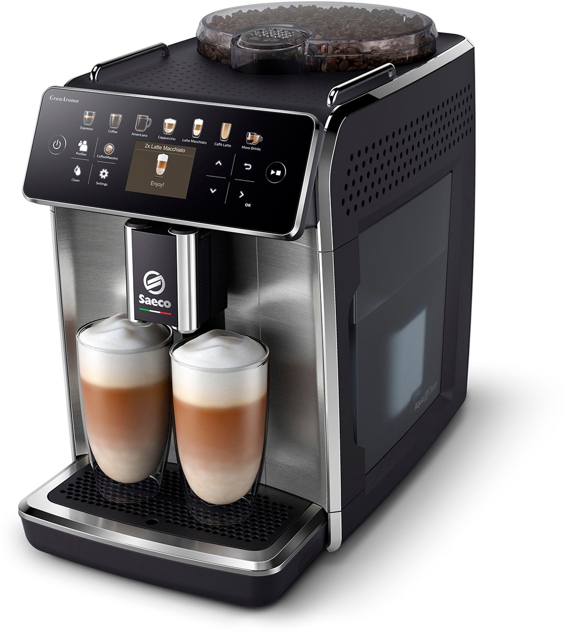 Saeco Kaffeevollautomat "GranAroma SM6580/50" 14 Kaffeespezialitäten, 4 Ben günstig online kaufen