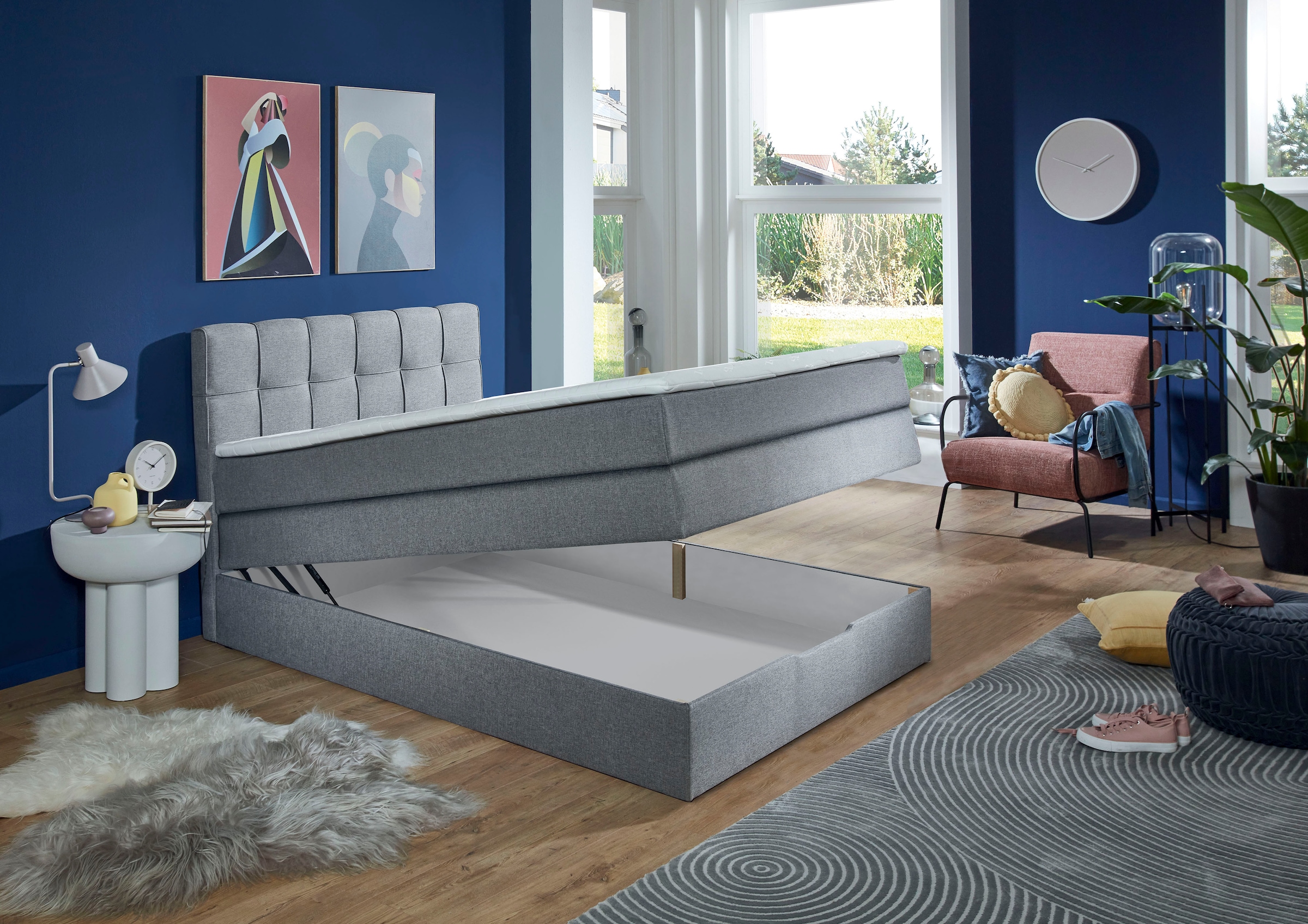 INOSIGN Boxspringbett »Fornoli«, inkl. Topper und Bettkasten, H3 in zwei Matratzenarten