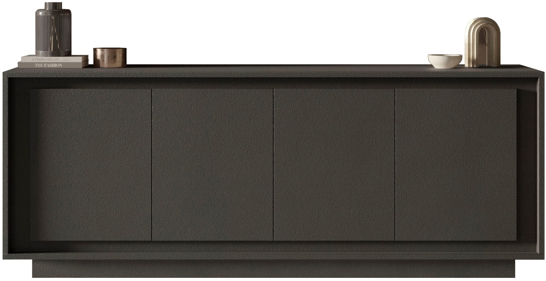 Home affaire Sideboard "Sky, B/T 207/50 cm, Kommode/Anrichte/Stauraumschrank, 4 Türen" Softclosing, Korpus & Front 22 mm stark, Rahmen-Optik