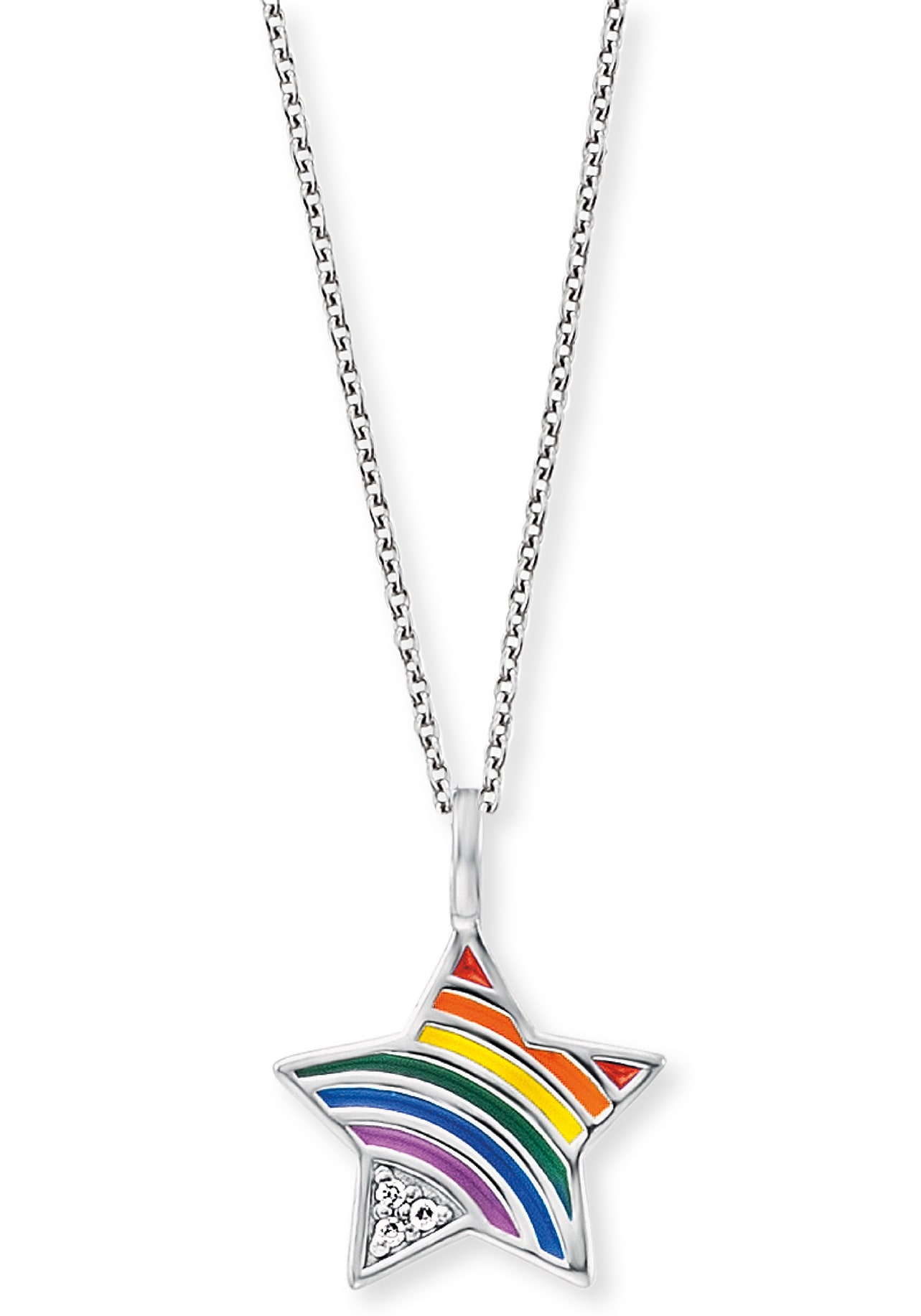 Herzengel Kette mit Anhänger »Stern, HEN-STAR-RAINBOW«, mit Emaille und  Zirkonia online bestellen | BAUR