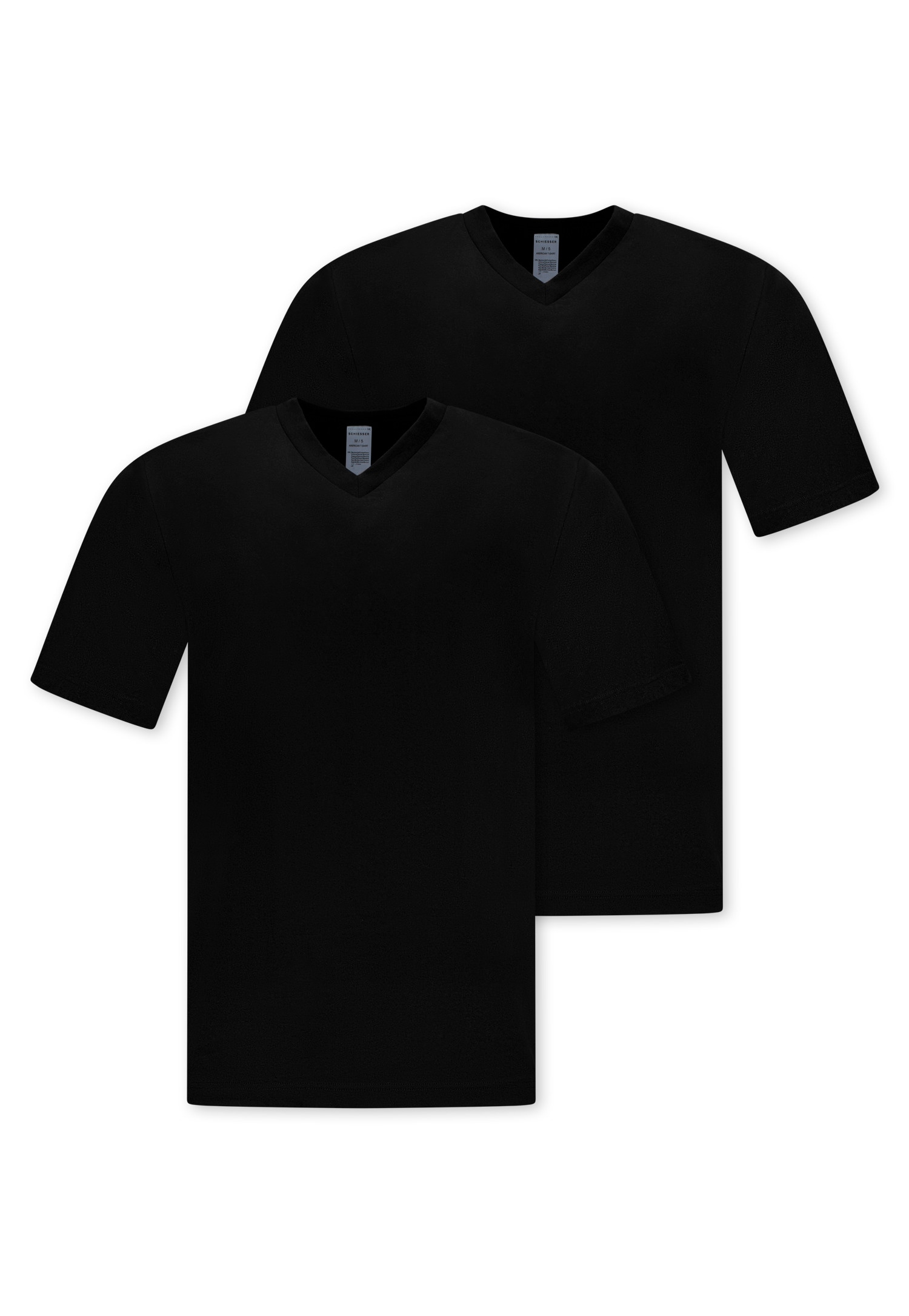 Schiesser V-Shirt "Essentials" 2er-Pack, mit V-Ausschnitt