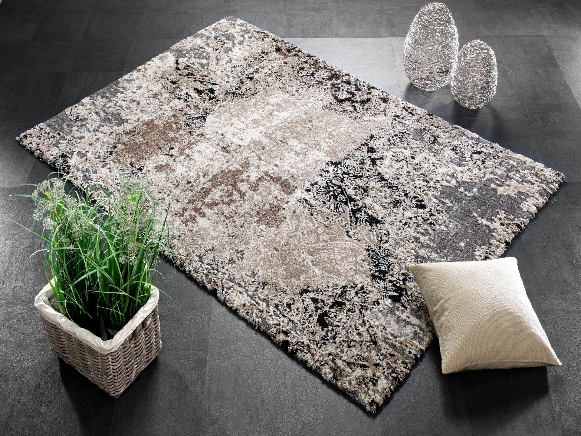 OCI DIE TEPPICHMARKE Teppich "Juwel Dramatica" rechteckig 20 mm Höhe Wohnzi günstig online kaufen