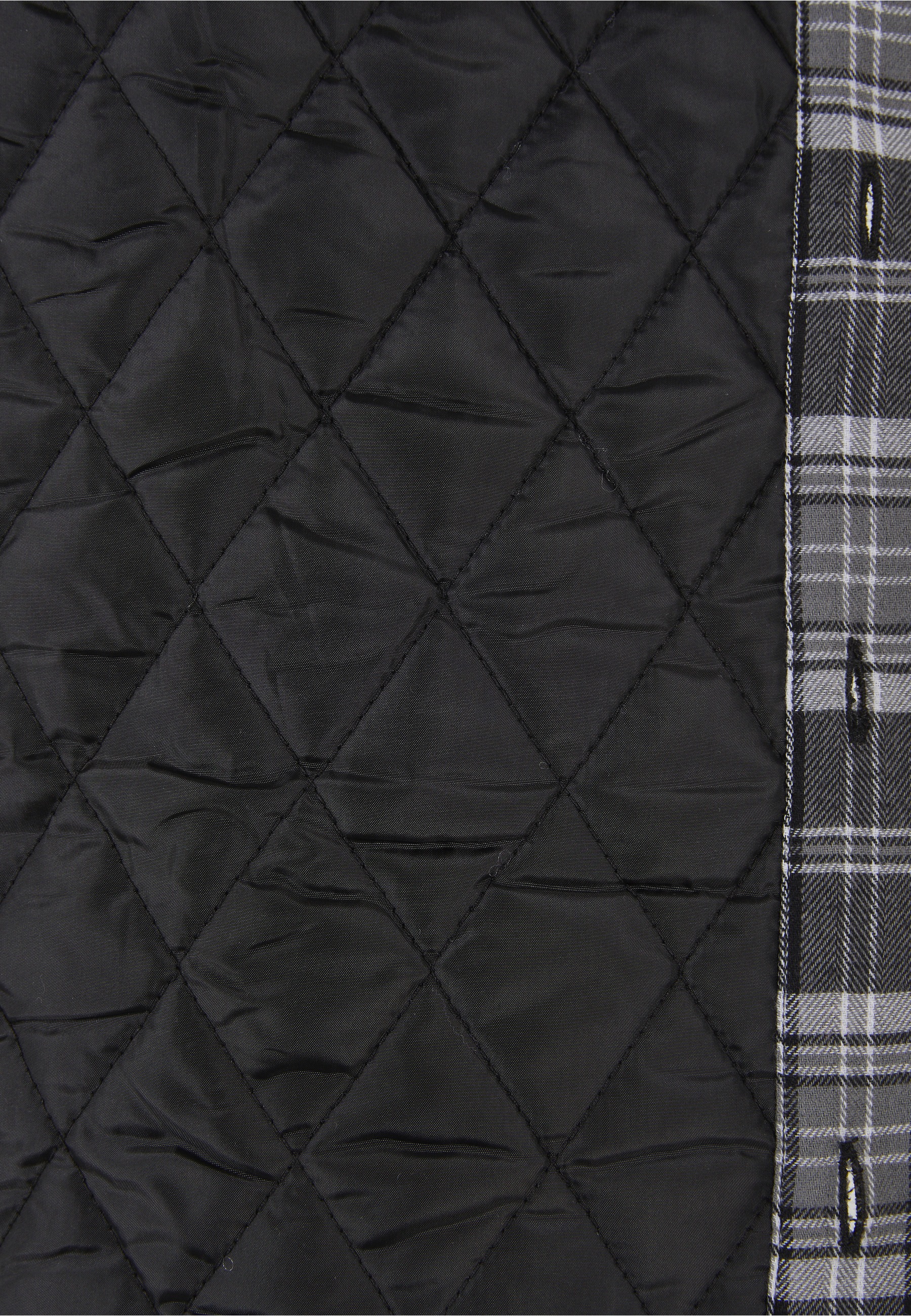 URBAN CLASSICS Langarm-Poloshirt »Urban Classics Herren Padded Checked Shirt Jacket« 1 Stk.