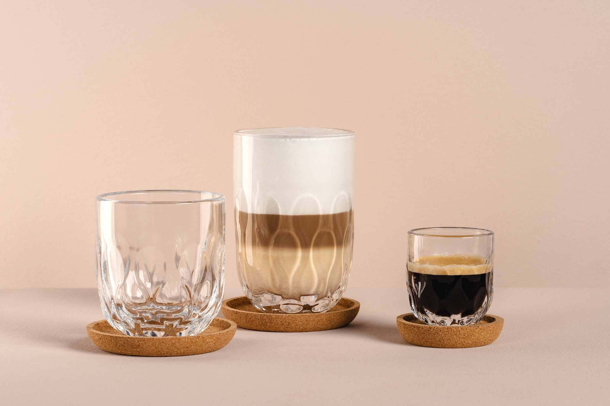 LEONARDO Latte-Macchiato-Glas »Latte Macchiato Gläser (3) Gocce 390 ml 2er Set transparent«