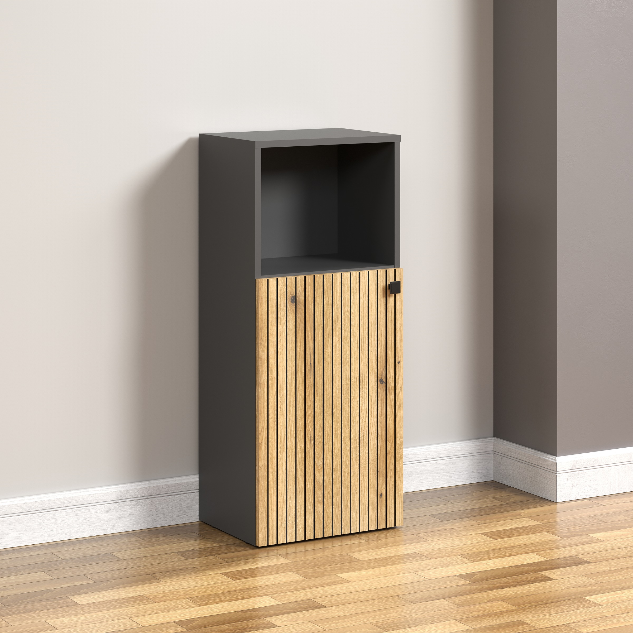 welltime Unterschrank "Amrum", Badschrank mit offenem Fach und Rillenoptik günstig online kaufen