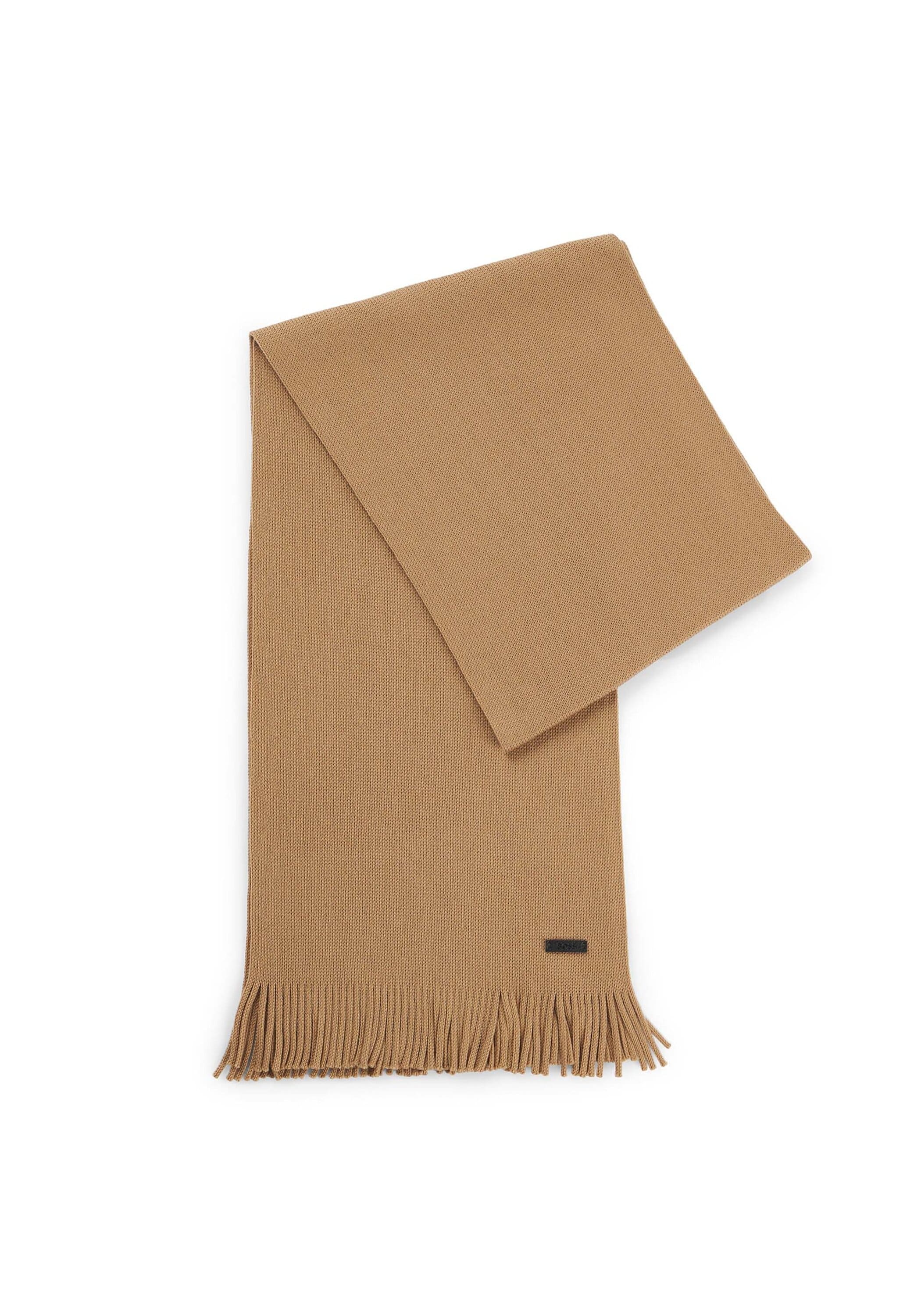 BOSS Herren Schal "Schal Albas", beige, Obermaterial: 100% Schurwolle WV., Modetücher